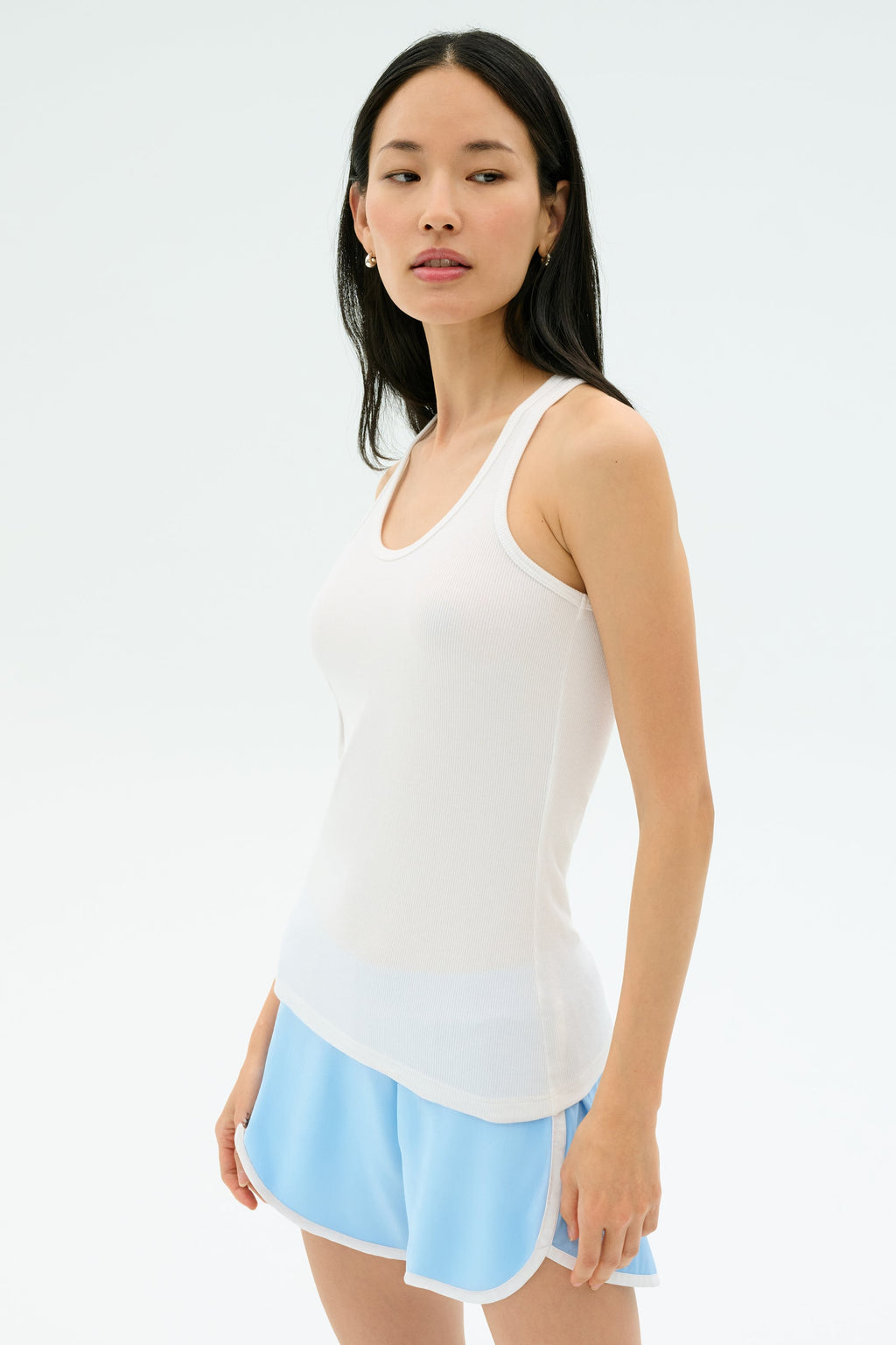 Ashby Rib Tank - White