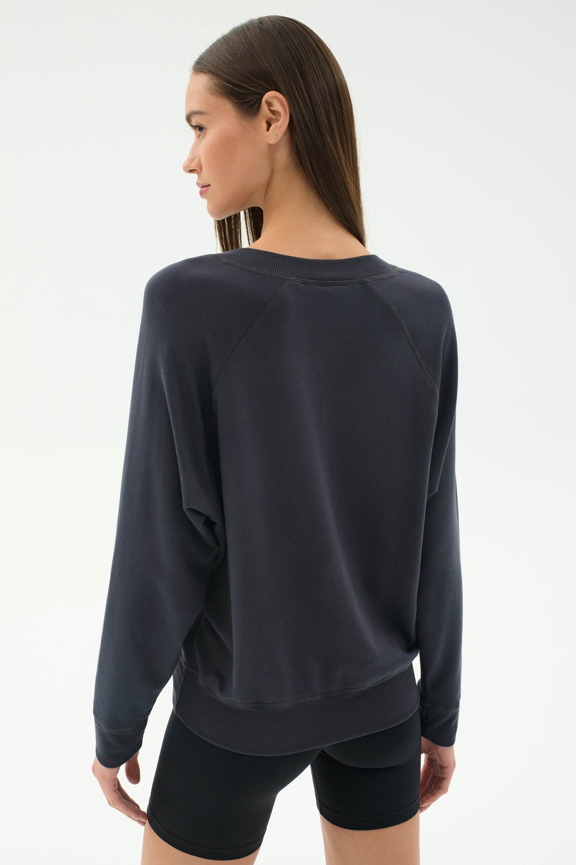 Bennie Fleece V Neck Sweatshirt - Graphite