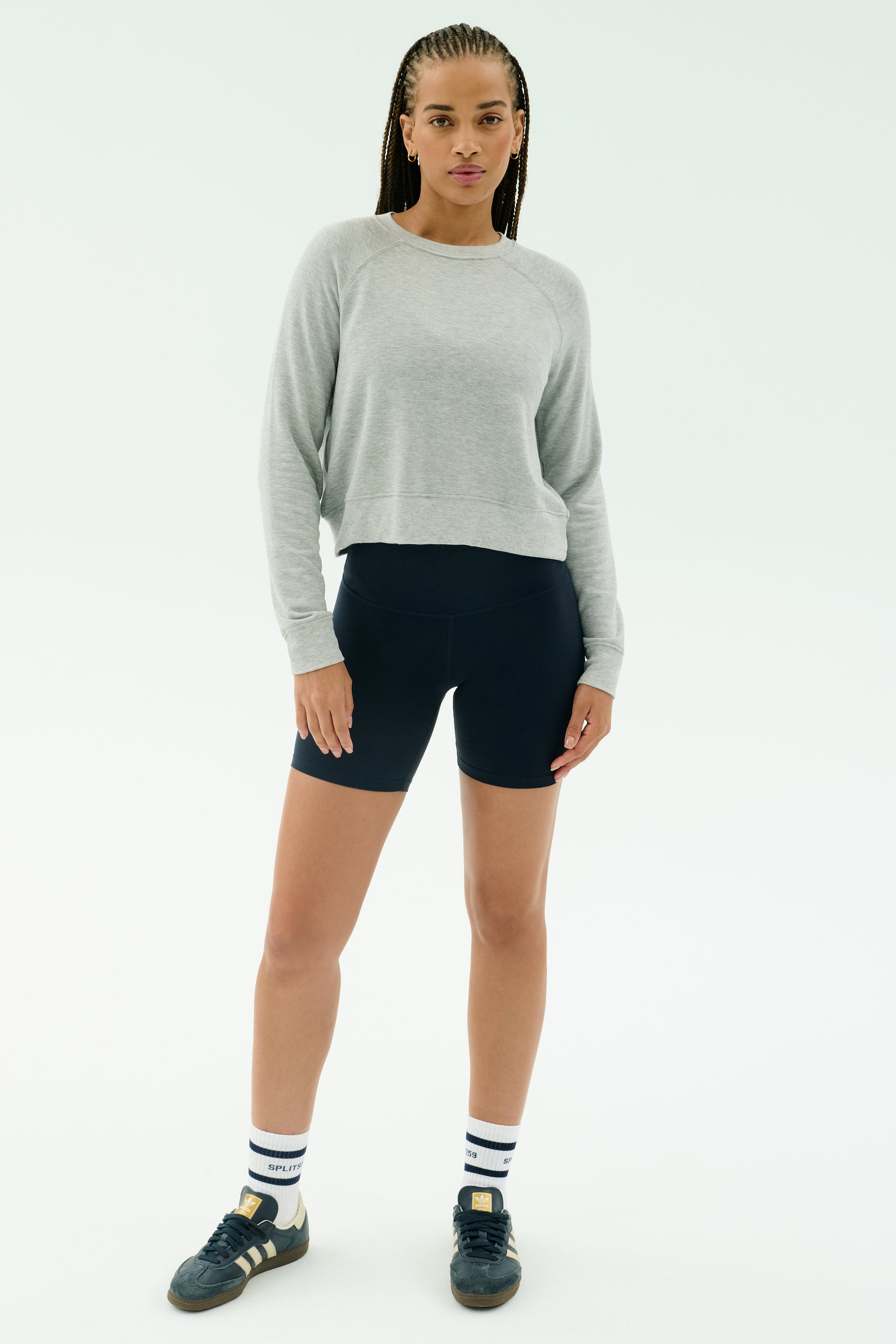 Brooks Fleece Long Sleeve Sweatshirt - Heather Grey