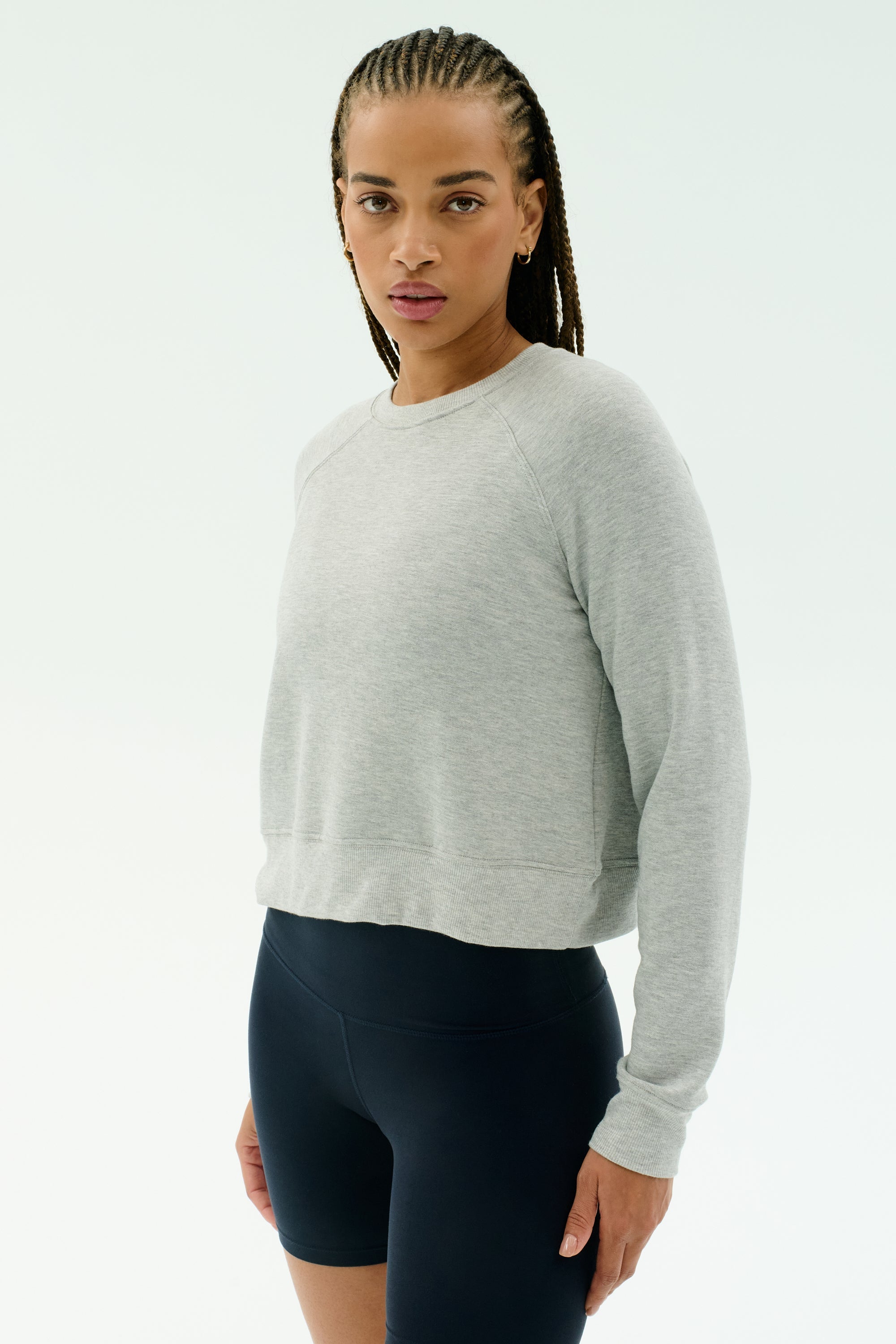 Brooks Fleece Long Sleeve Sweatshirt - Heather Grey
