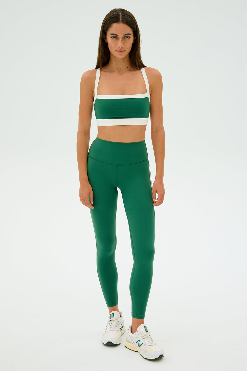 Clare High Waist Rigor 7/8 - Arugula/White