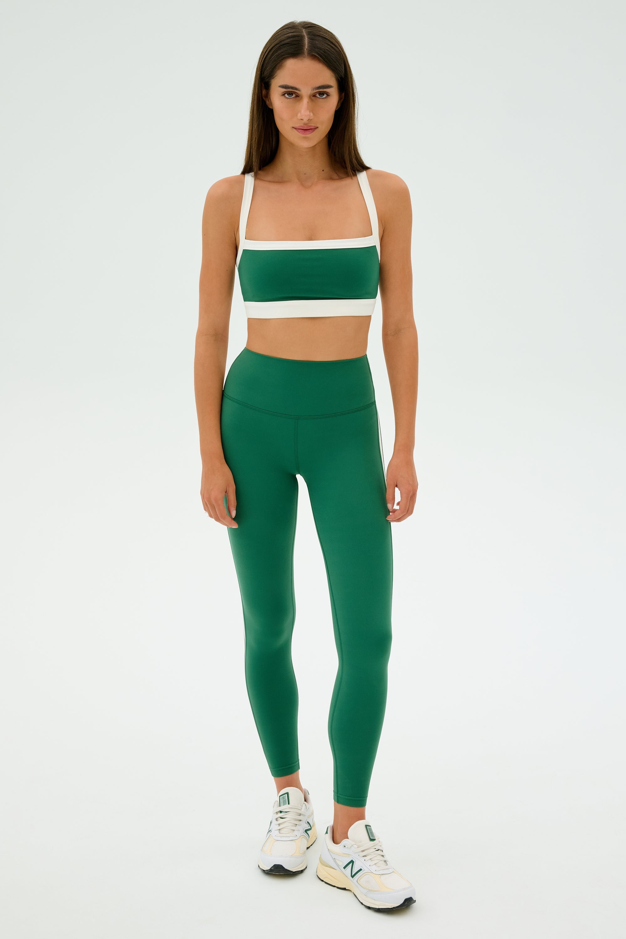 Clare High Waist Rigor 7/8 - Arugula/White