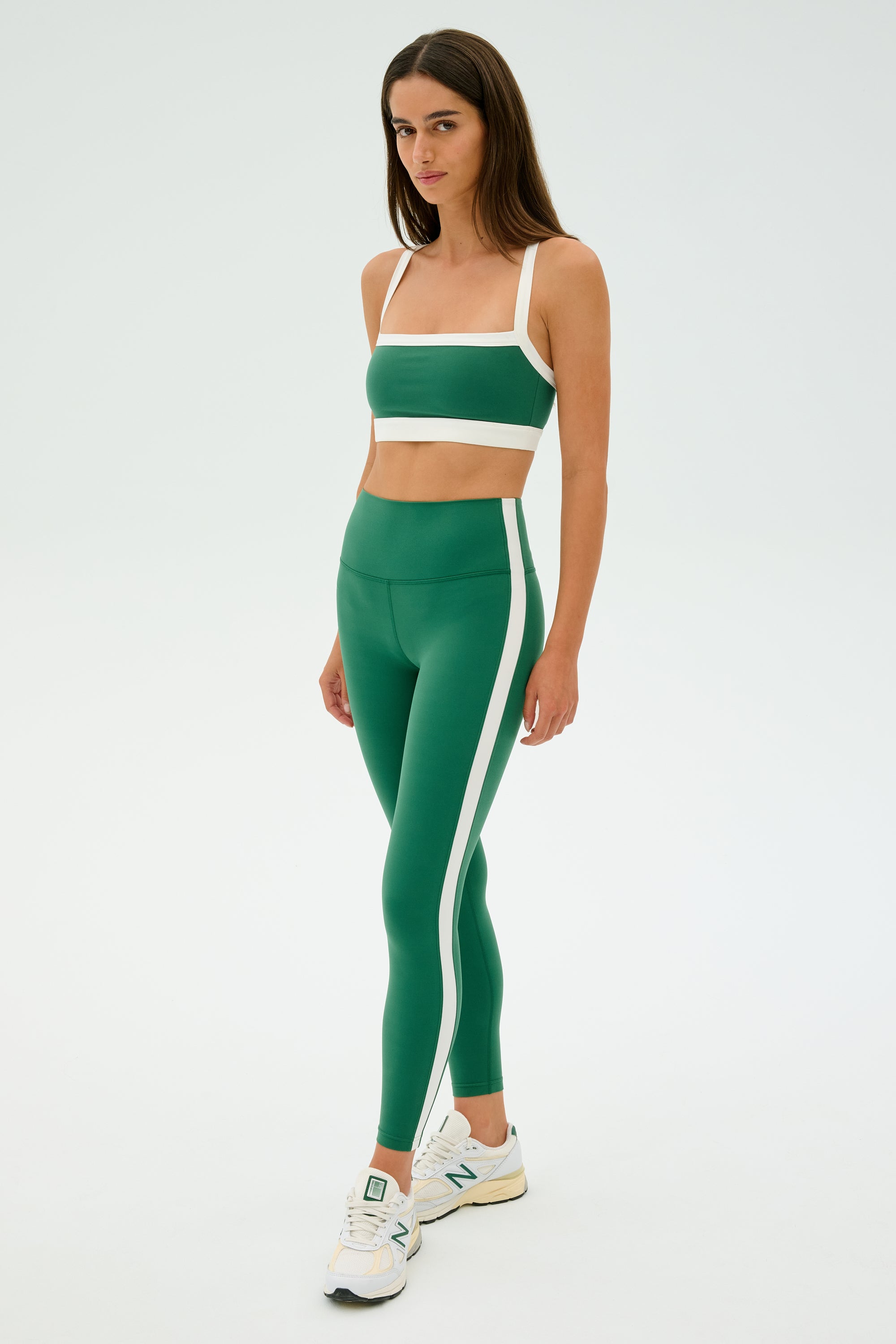 Clare High Waist Rigor 7/8 - Arugula/White