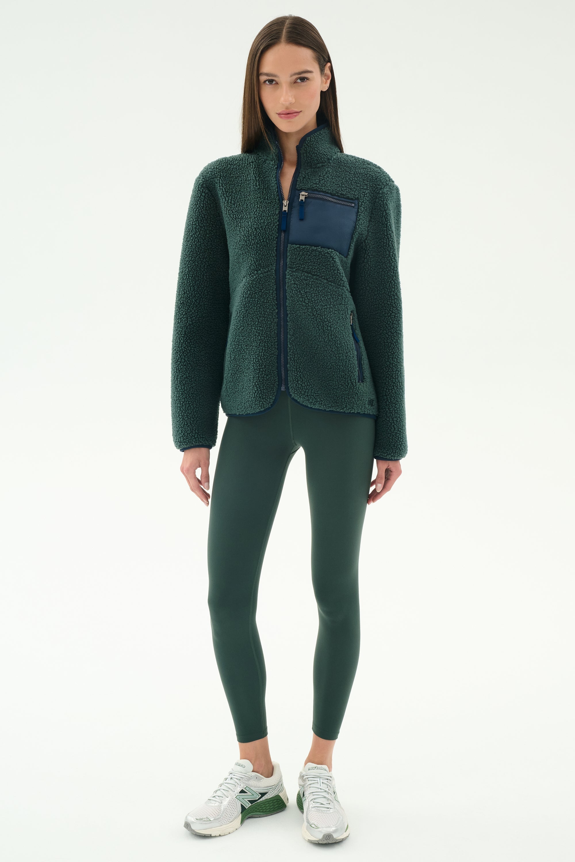 Harris Sherpa Jacket - Military/Indigo