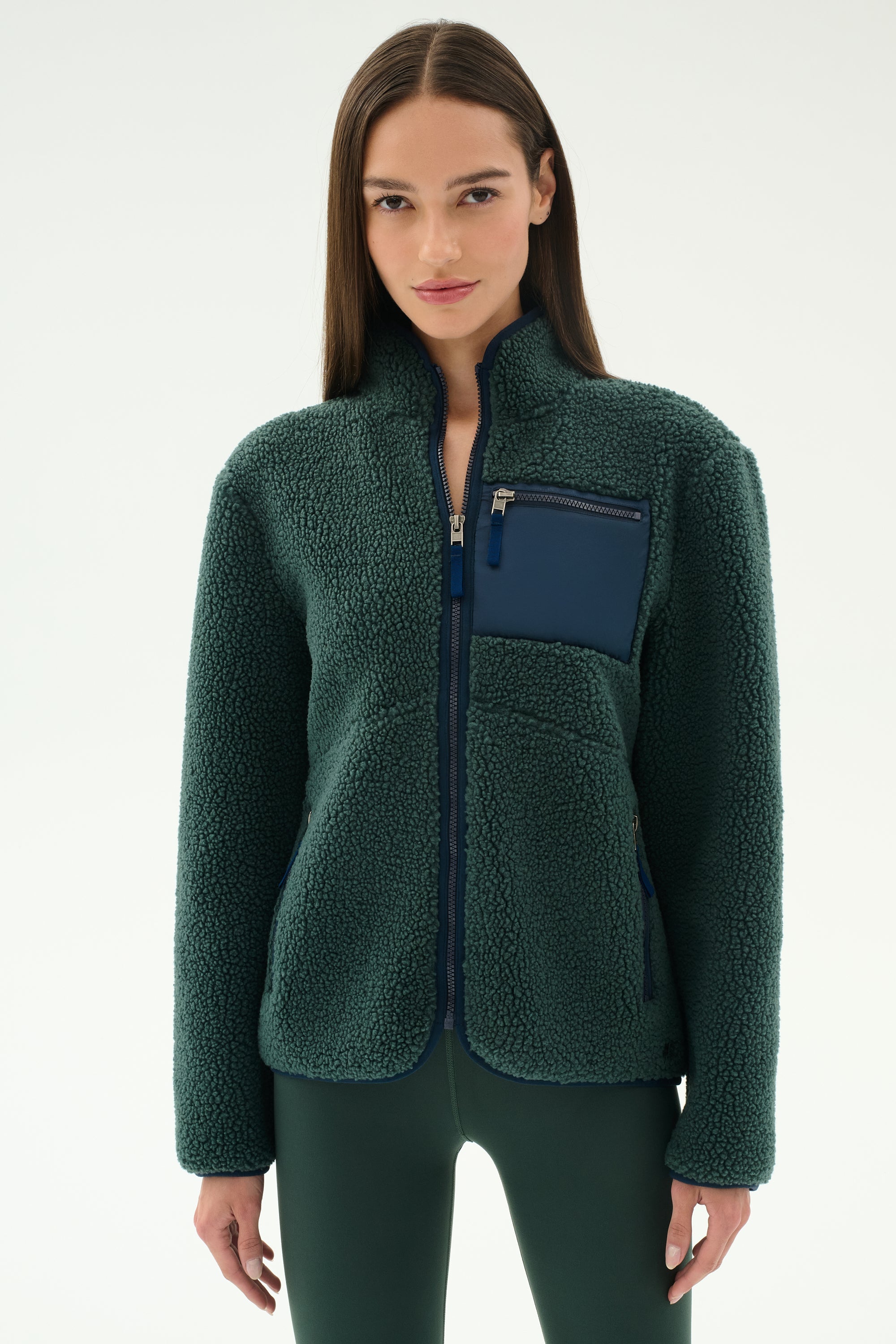 Harris Sherpa Jacket - Military/Indigo