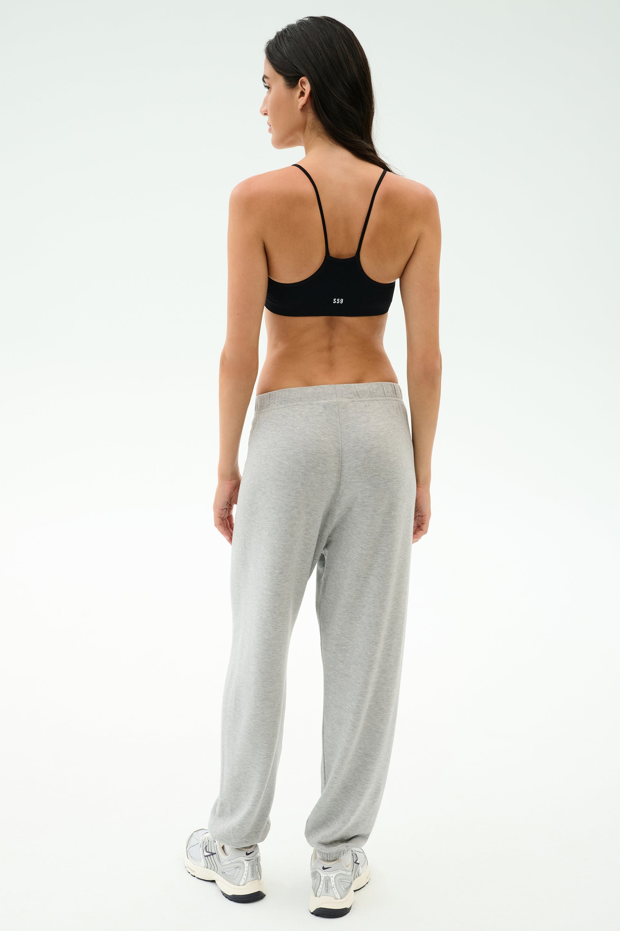 Andie Oversized Fleece Varsity 59 Sweatpant - Heather Grey/59