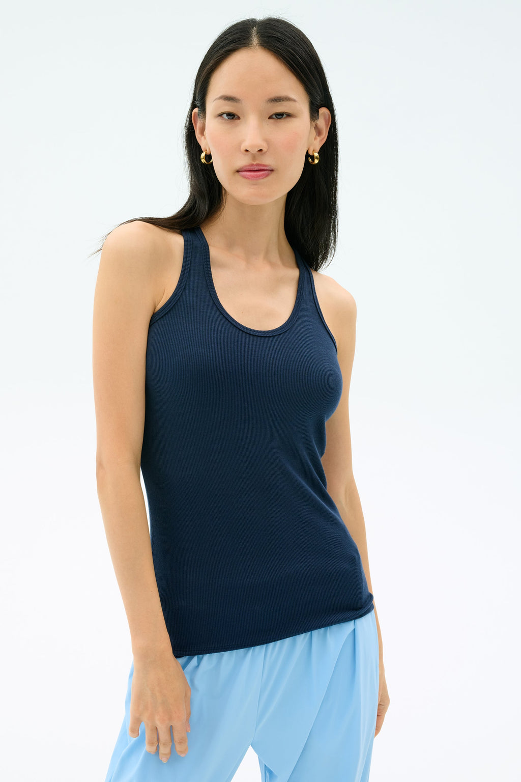 Ashby Rib Tank - Indigo