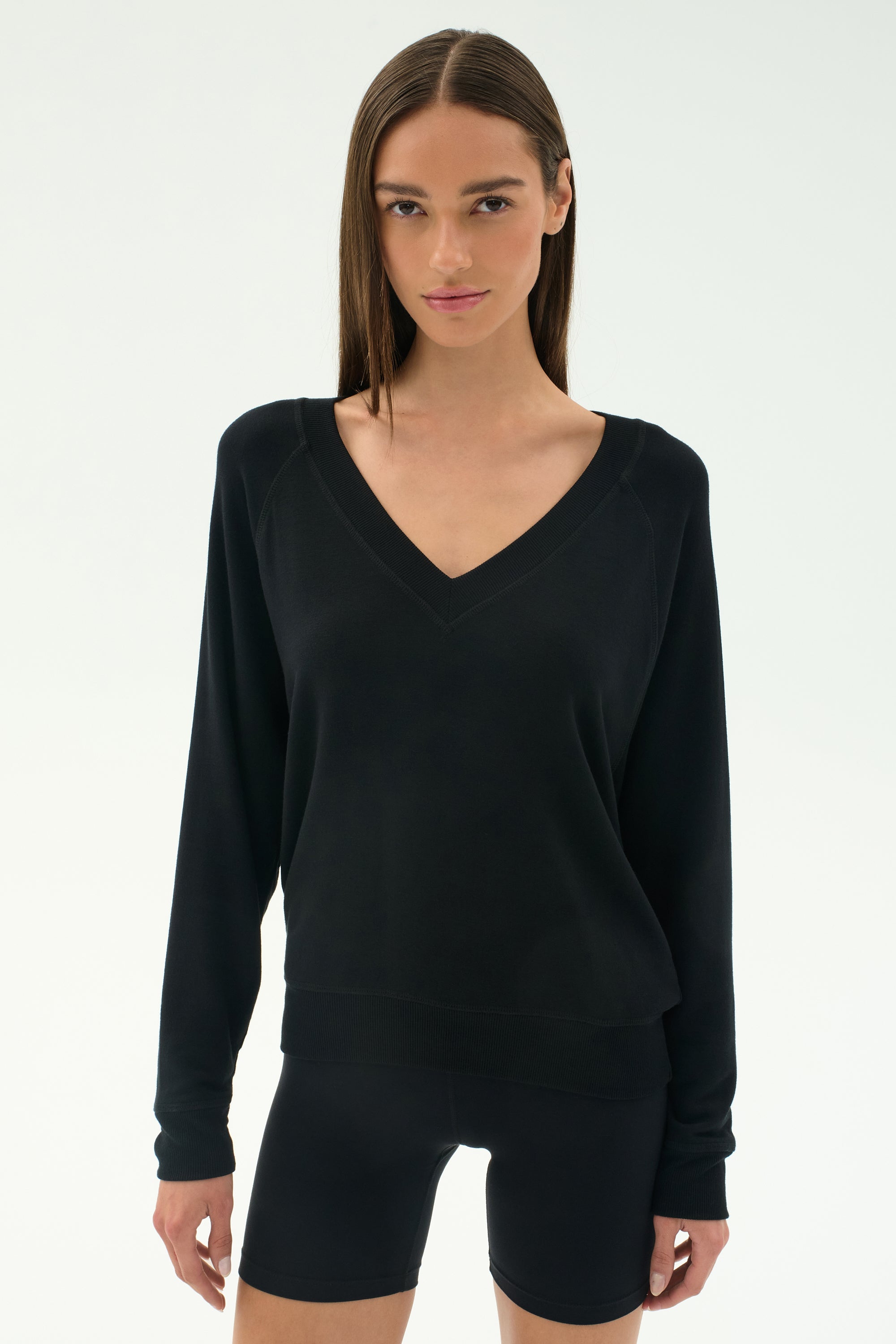 Bennie Fleece V Neck Sweatshirt