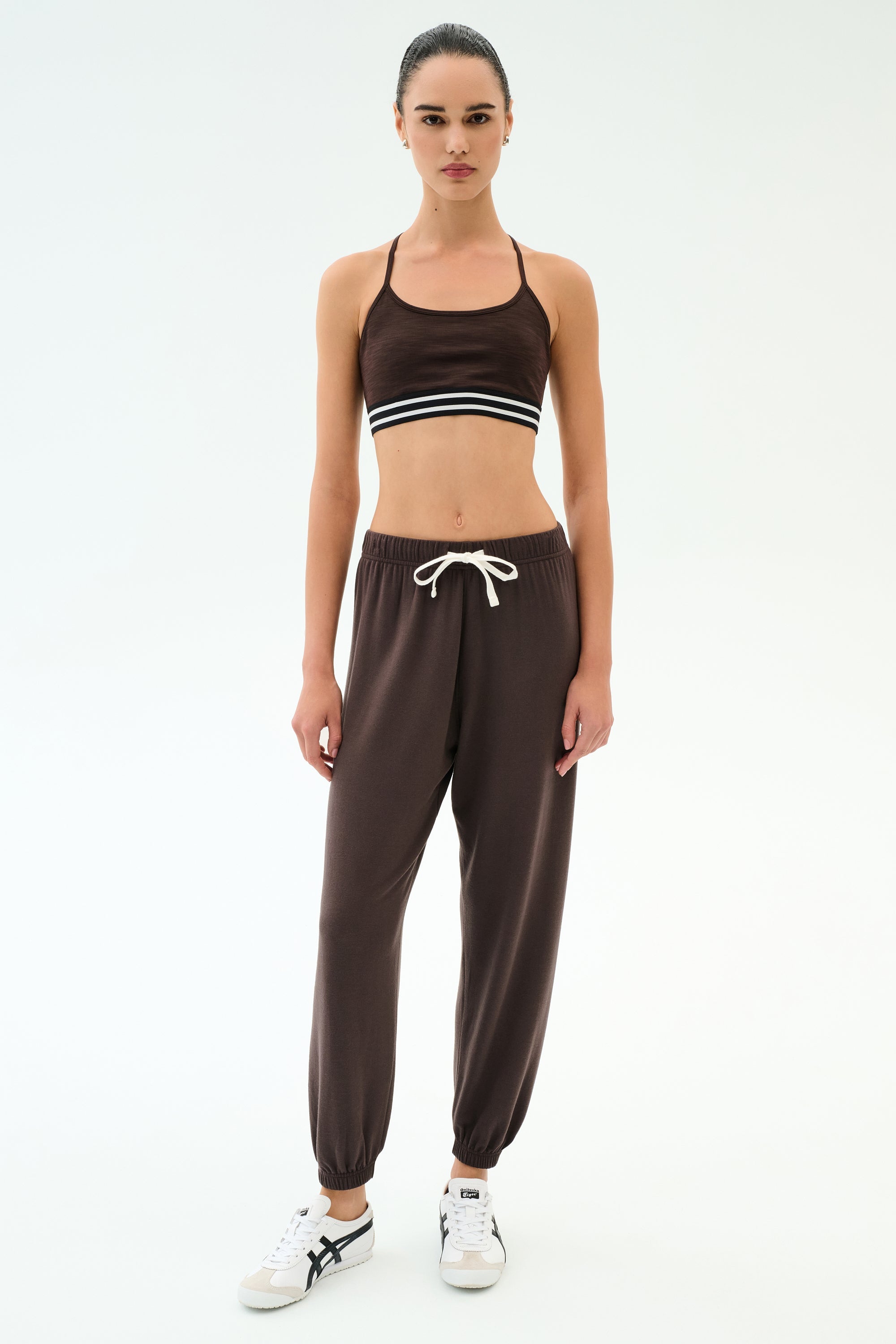 Andie Oversized Fleece Sweatpant - Dark Chocolate