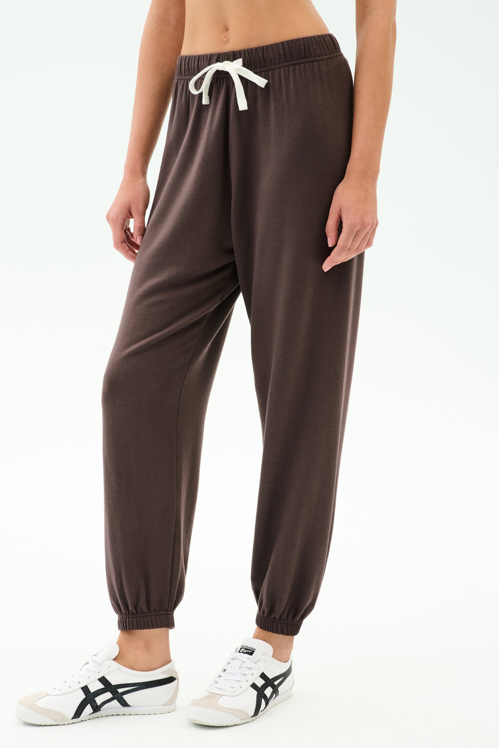 Andie Oversized Fleece Sweatpant - Dark Chocolate