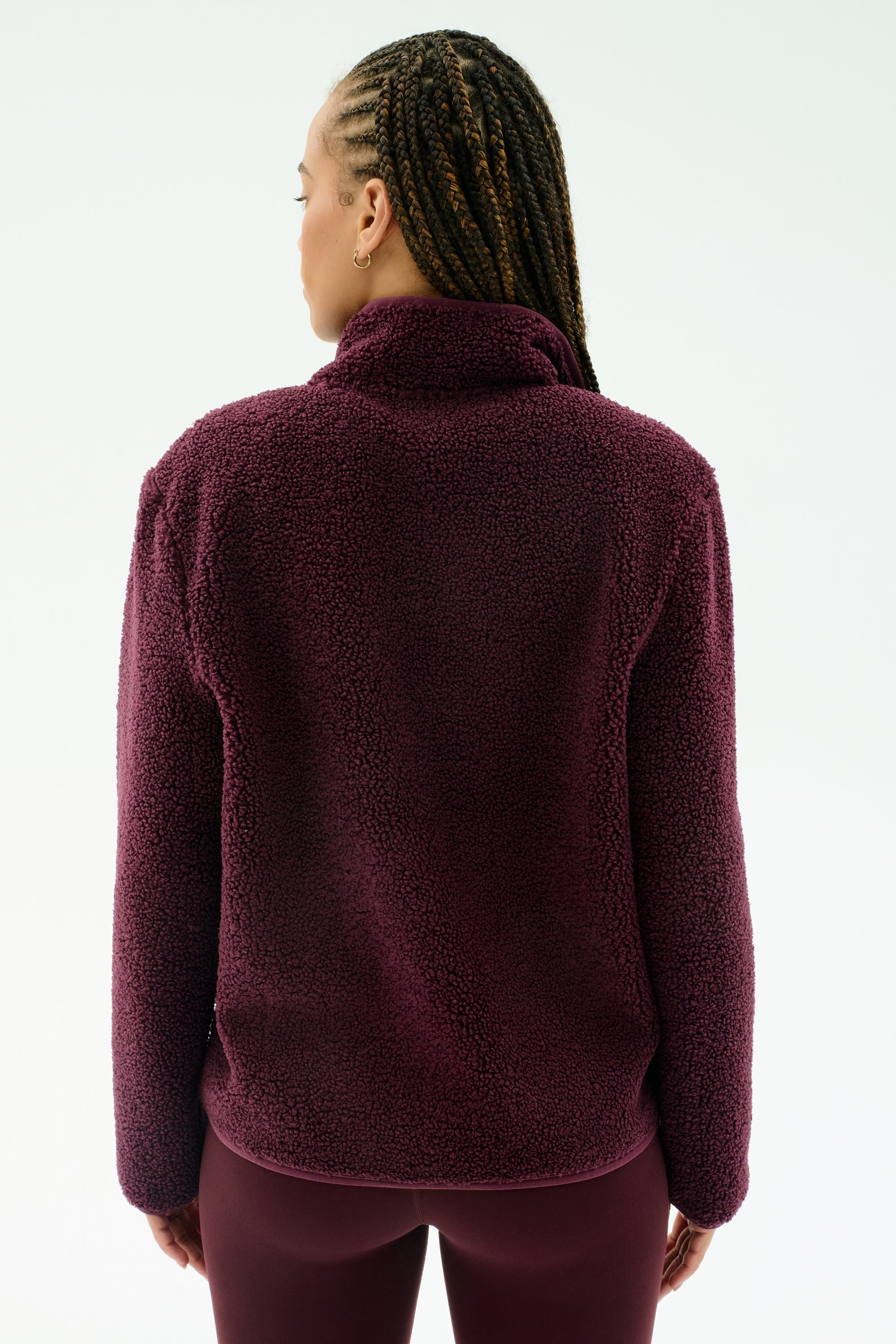 Harris Sherpa Jacket - Dark Cherry