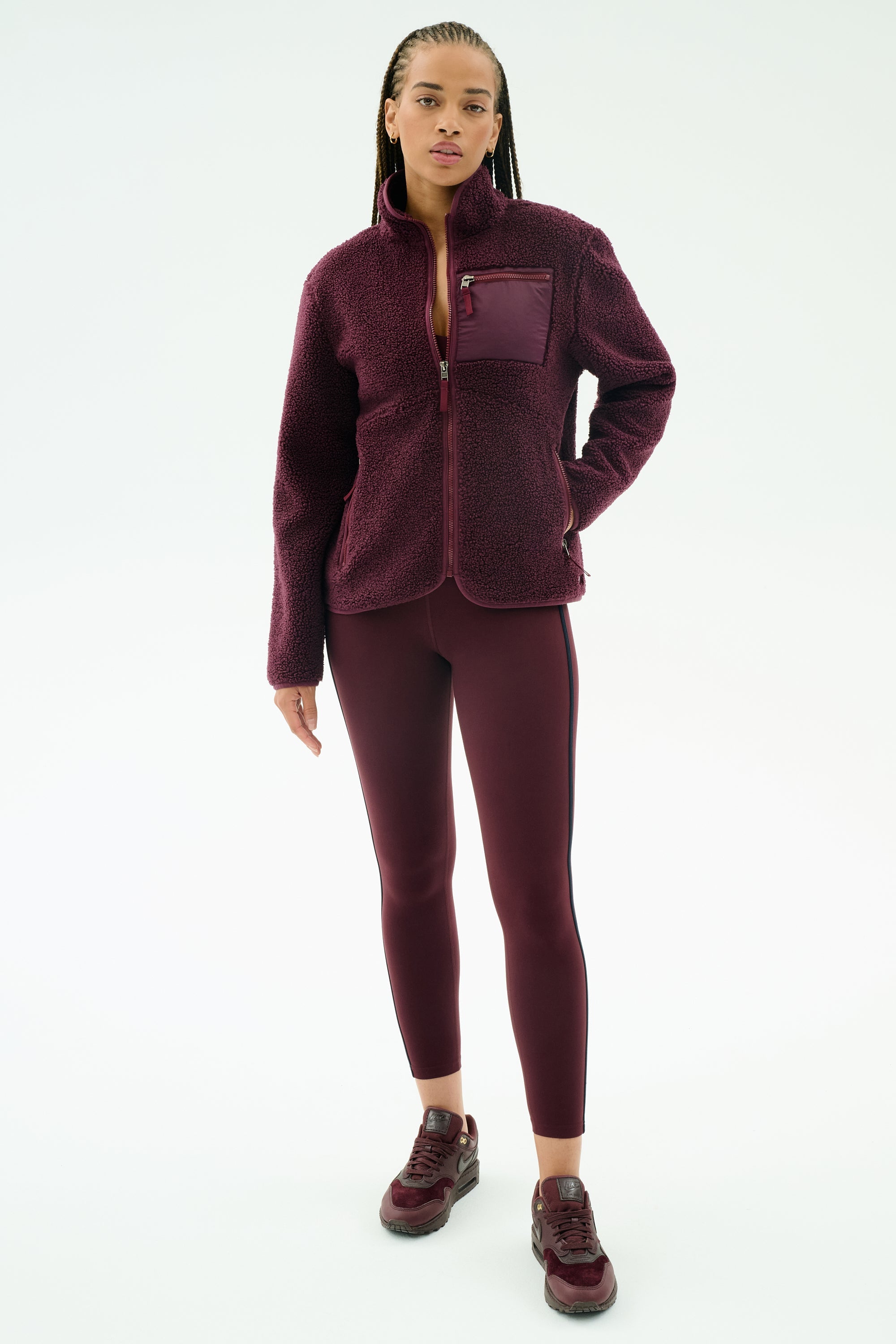 Harris Sherpa Jacket - Dark Cherry