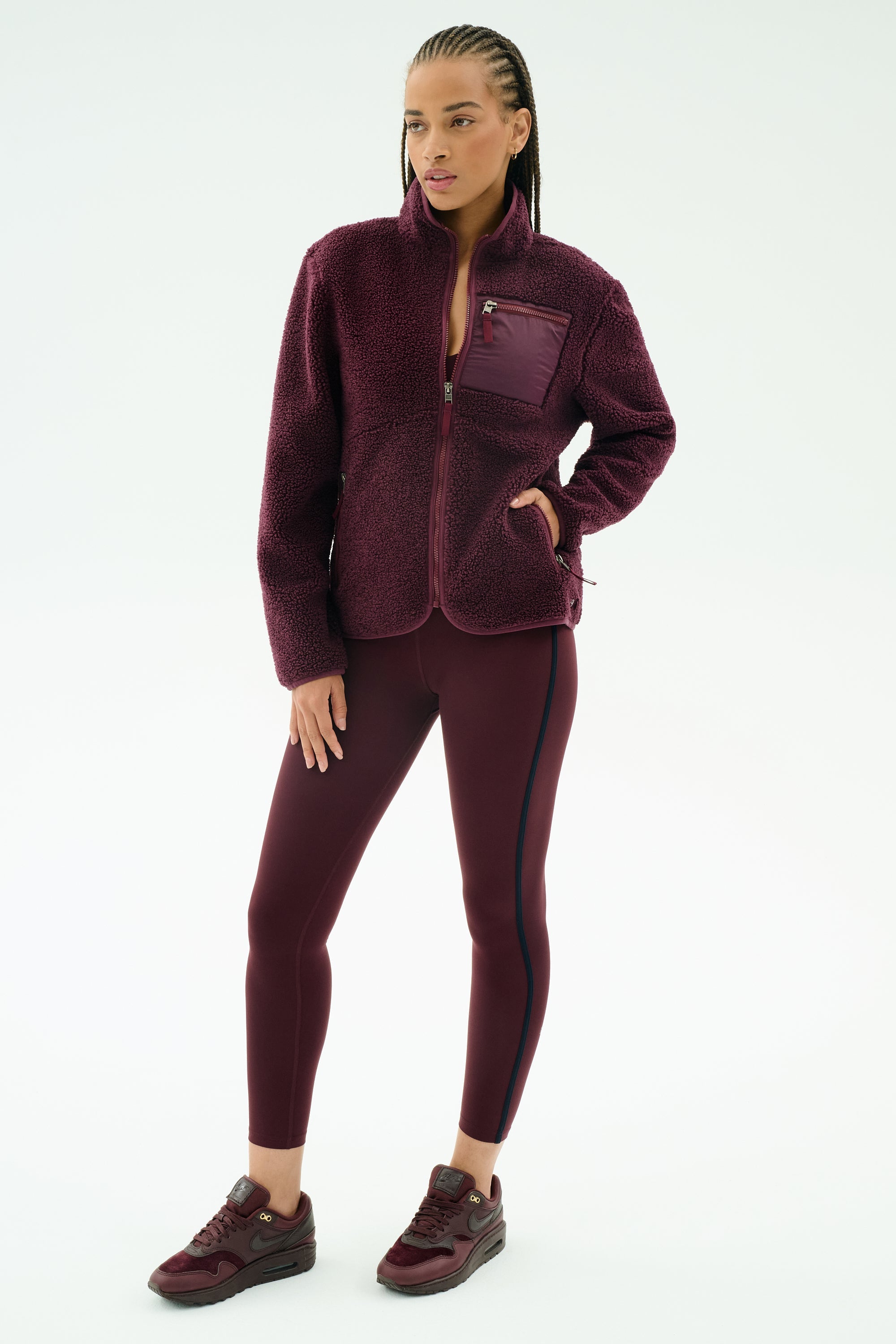 Harris Sherpa Jacket - Dark Cherry