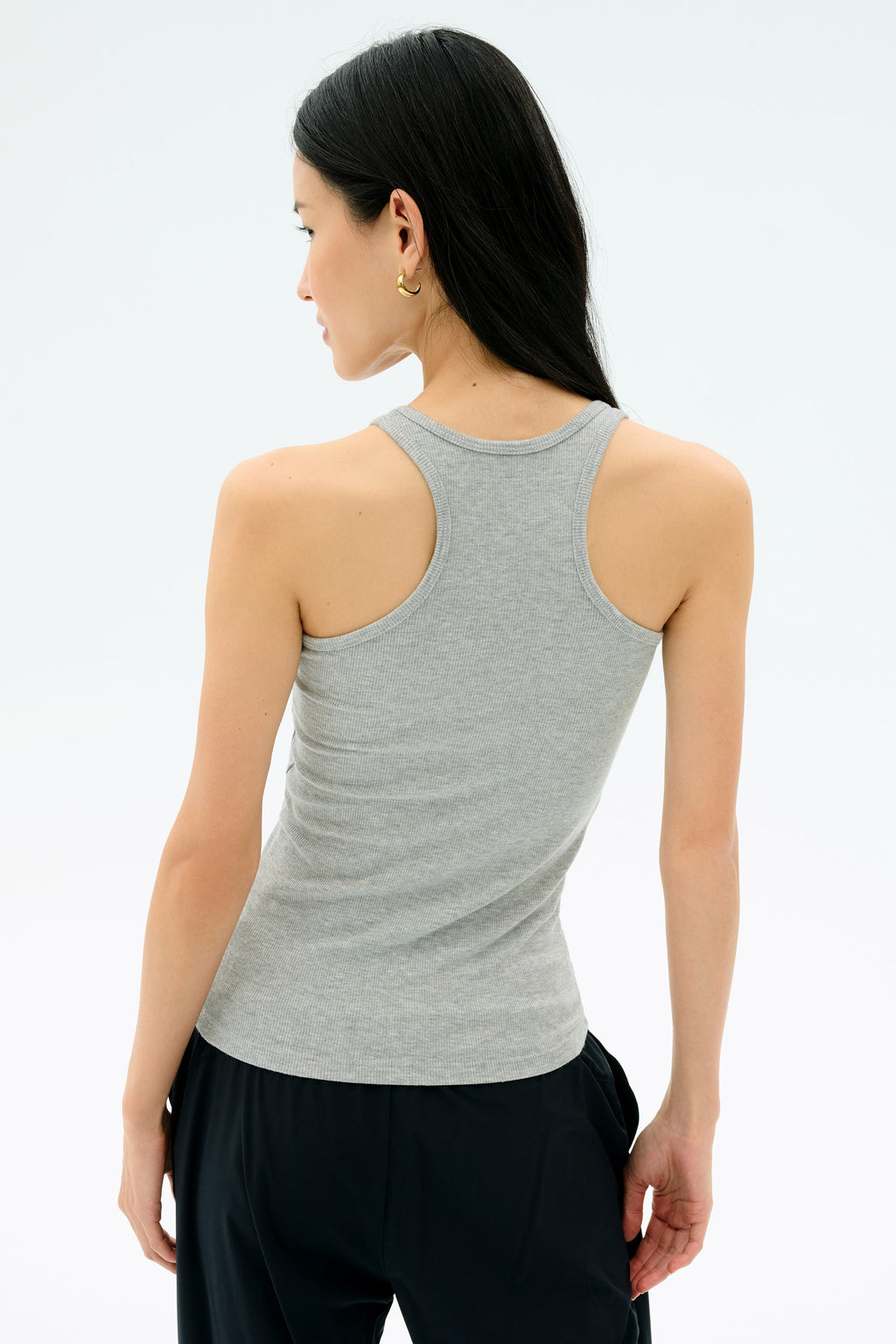 Ashby Rib Tank - Lt. Heather Grey