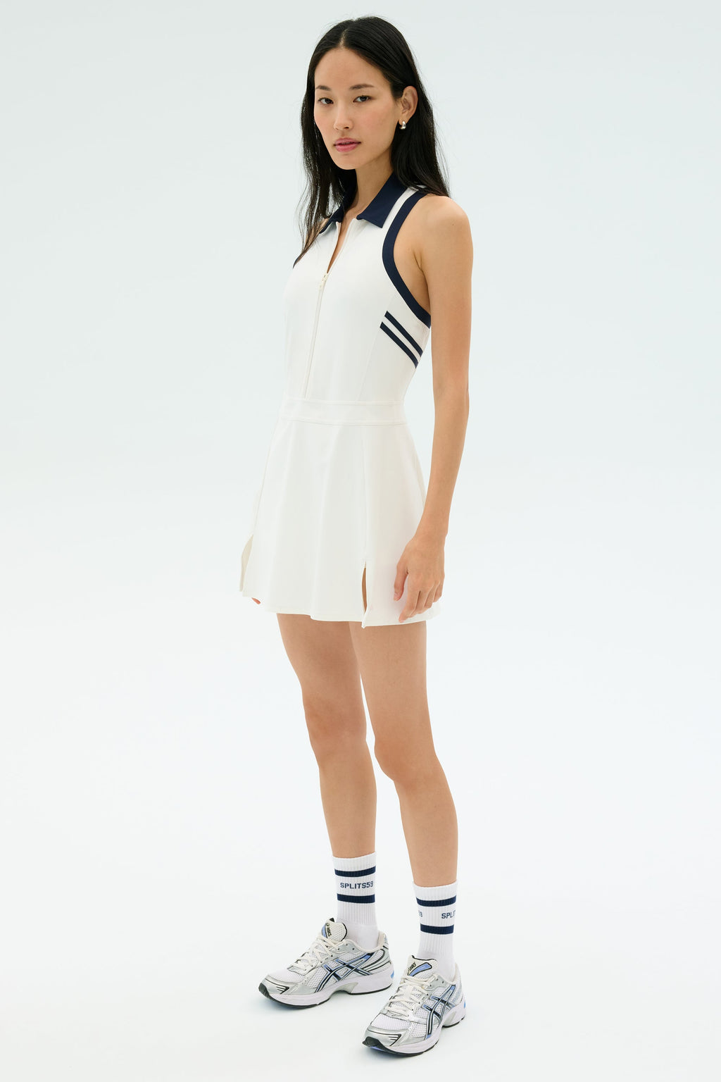 Austin Rigor Dress - White/Indigo