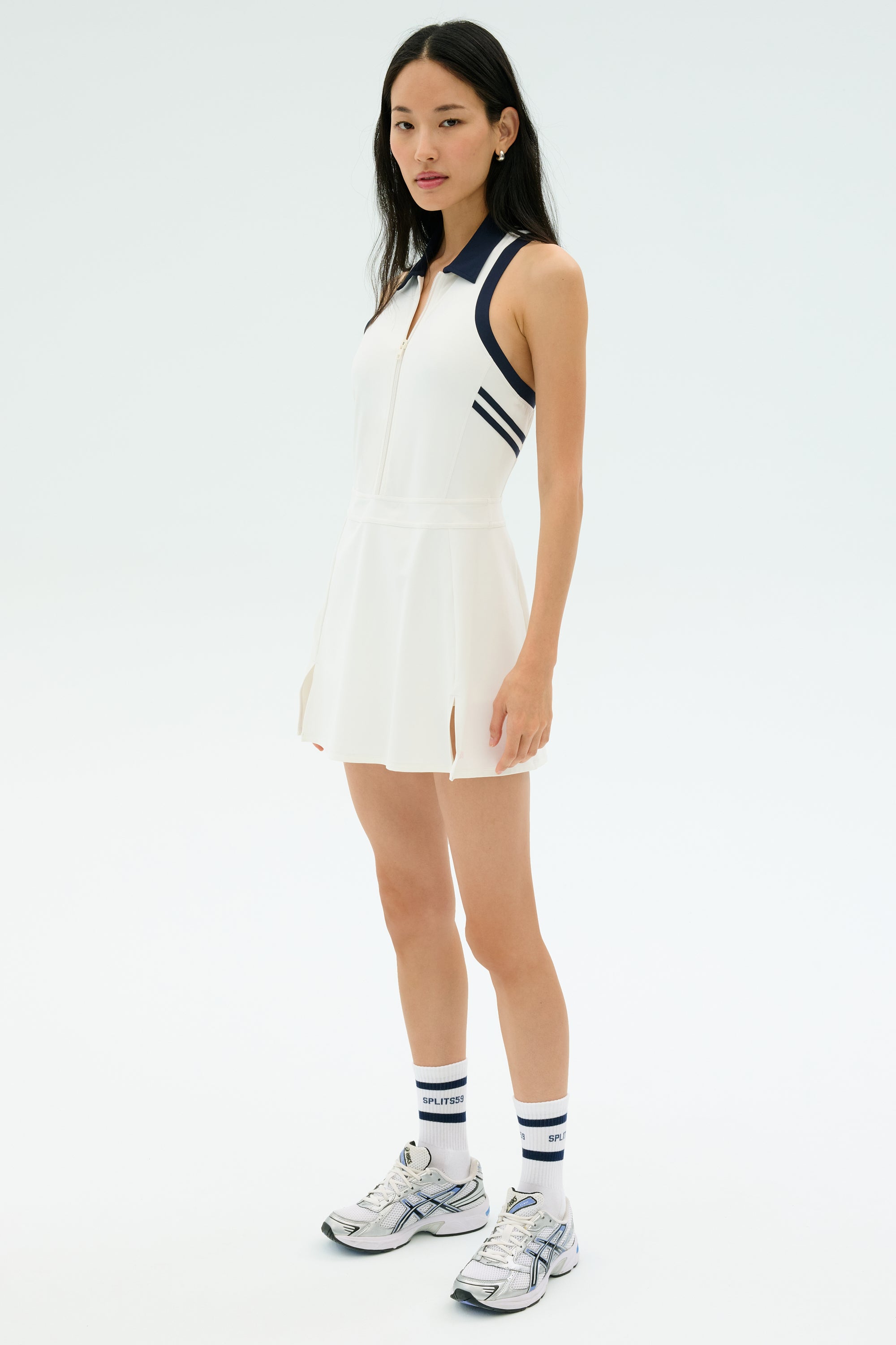 Austin Rigor Dress - White/Indigo