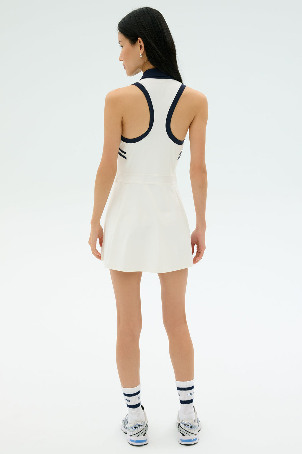 Austin Rigor Dress - White/Indigo