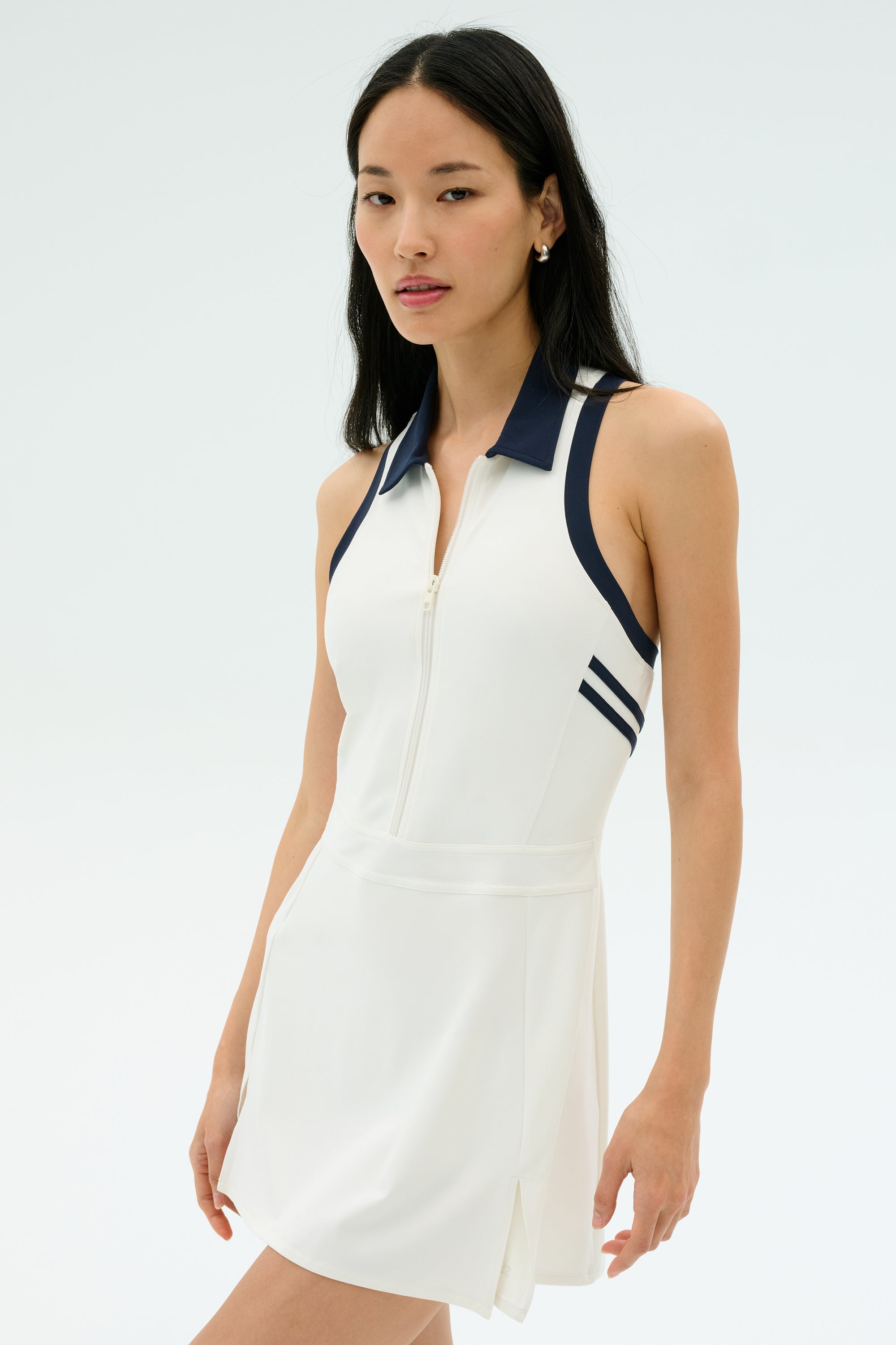 Austin Rigor Dress - White/Indigo