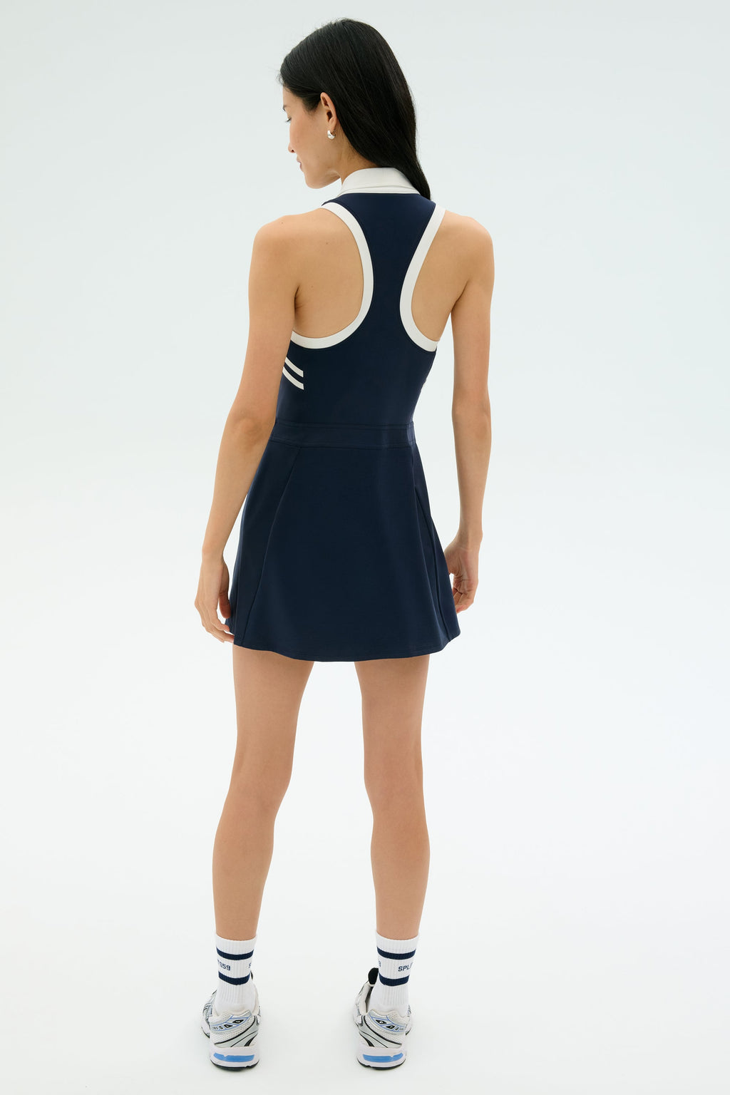 Austin Rigor Dress - Indigo/White