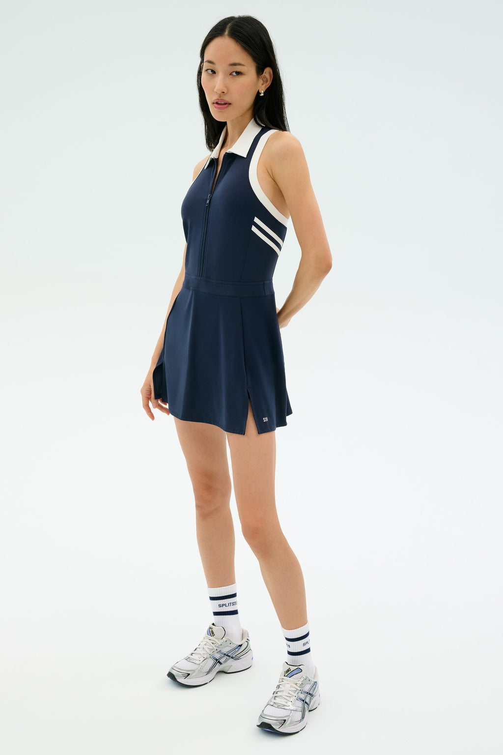 Austin Rigor Dress - Indigo/White