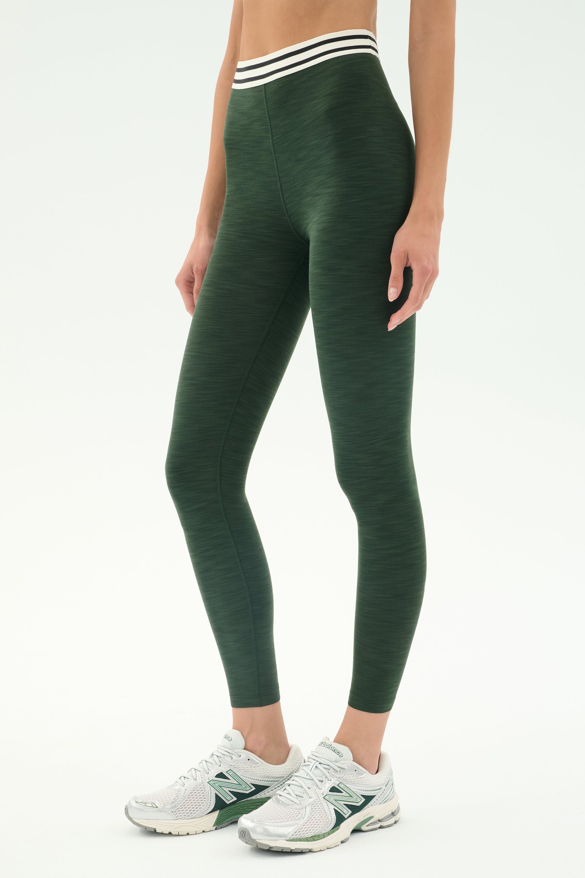 Bailey Active Rib High Waist 7/8 - Heather Military