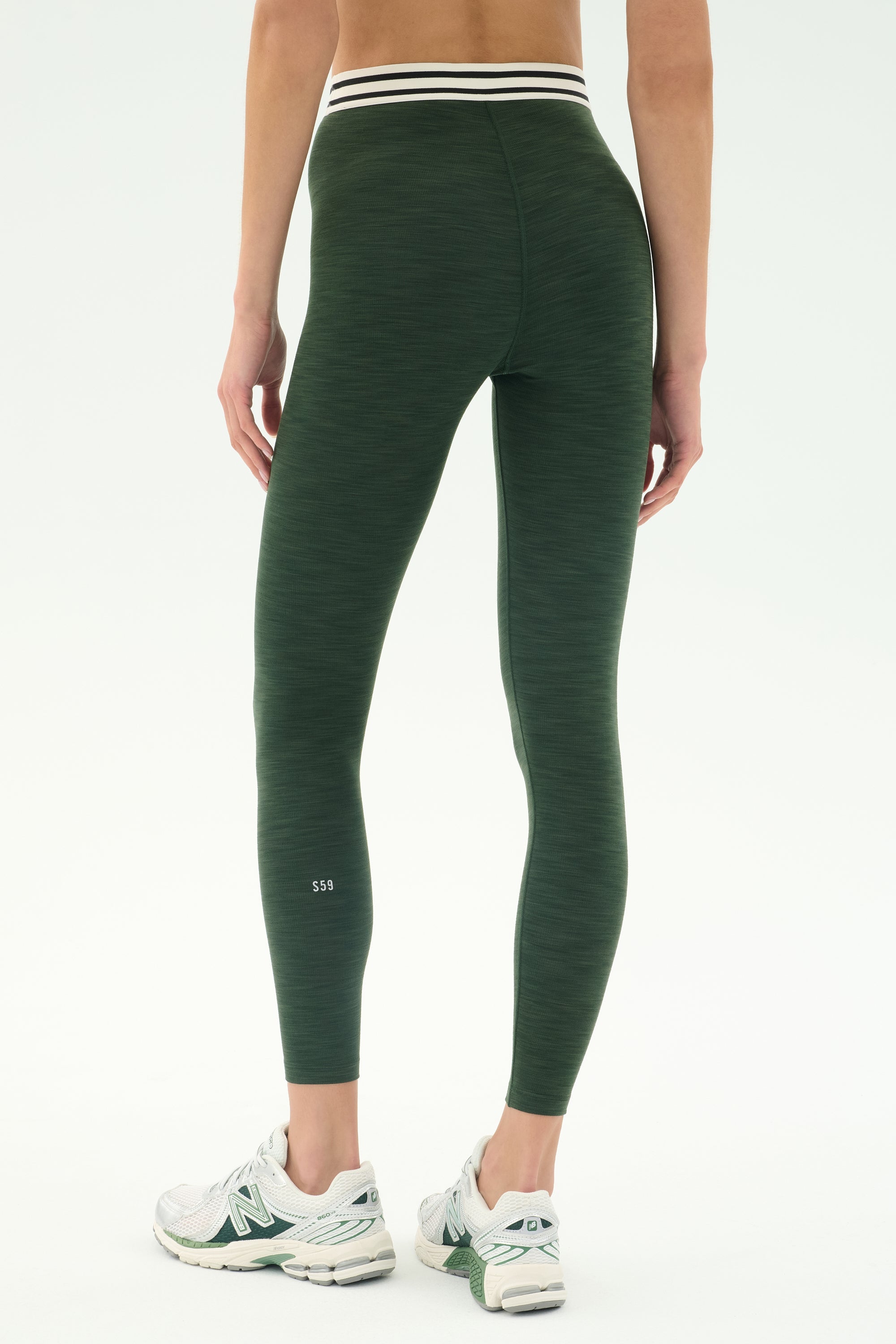 Bailey Active Rib High Waist 7/8 - Heather Military