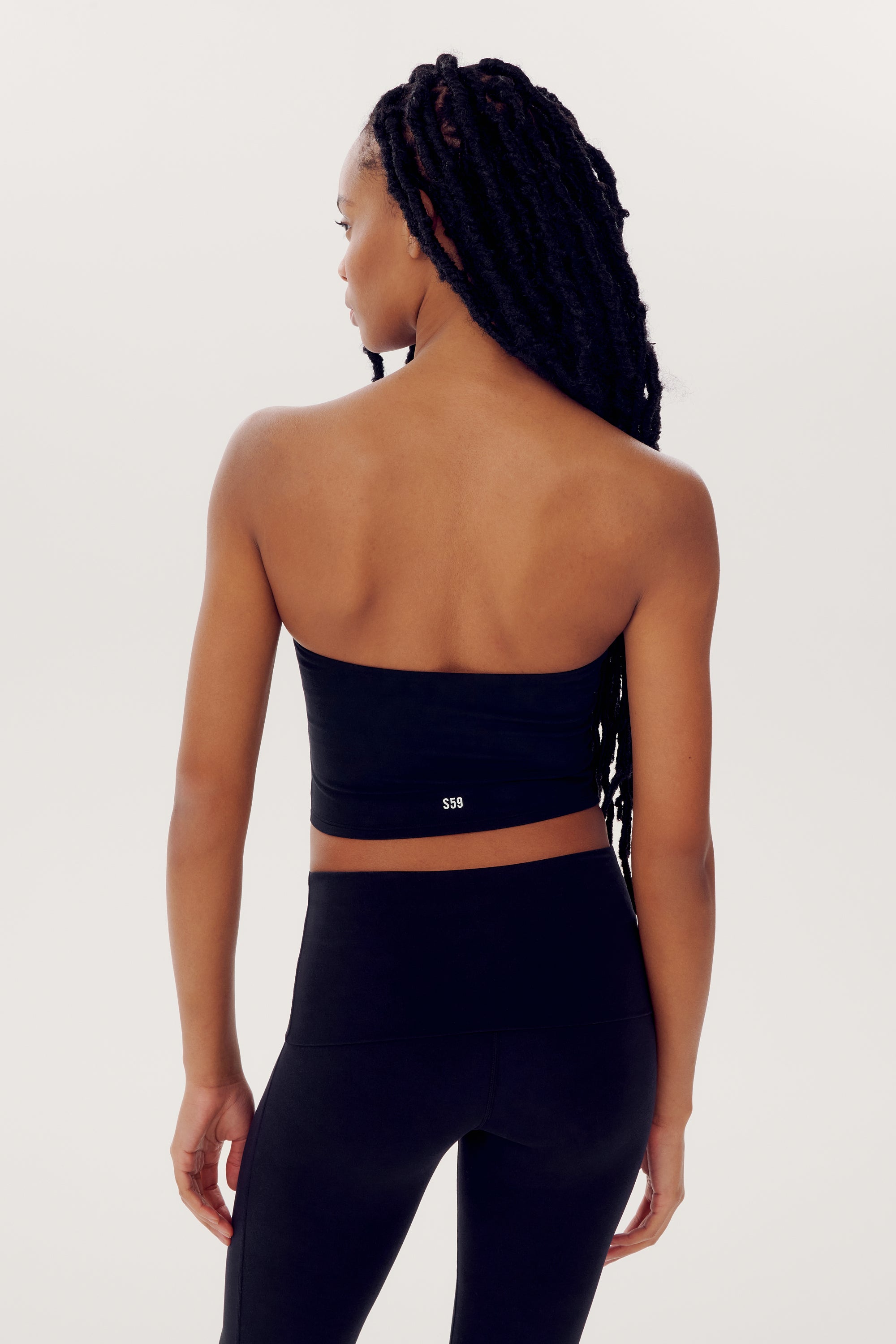Hazel Airweight Crop Bandeau - Black