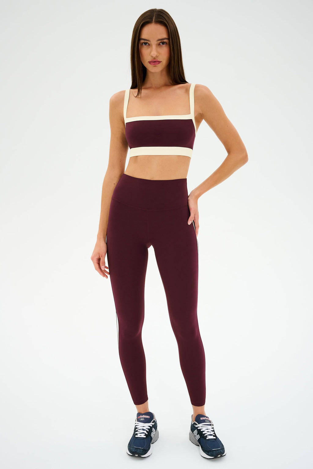 Clare High Waist Rigor 7/8 - Dark Cherry/Creme