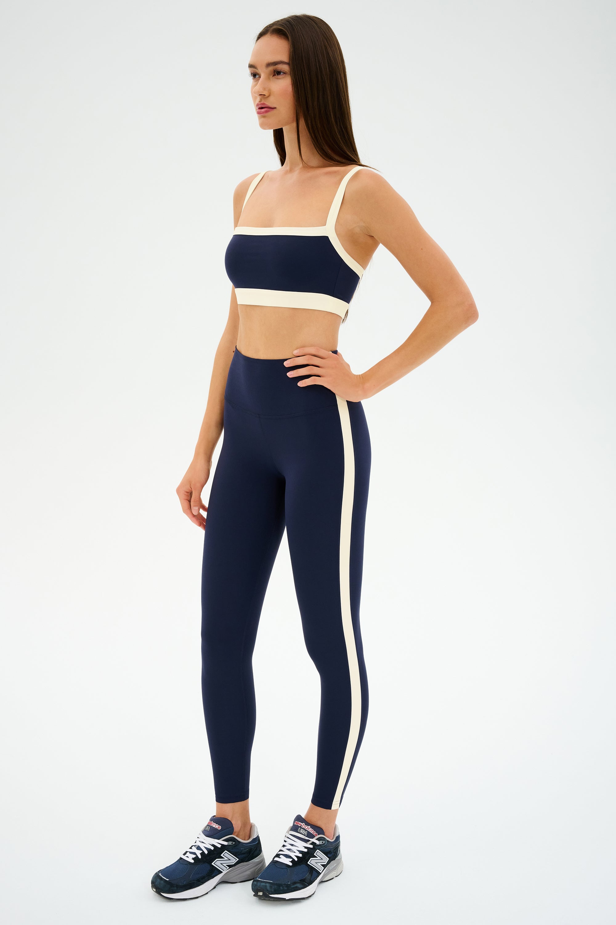 Clare High Waist Rigor 7/8 - Indigo/Creme