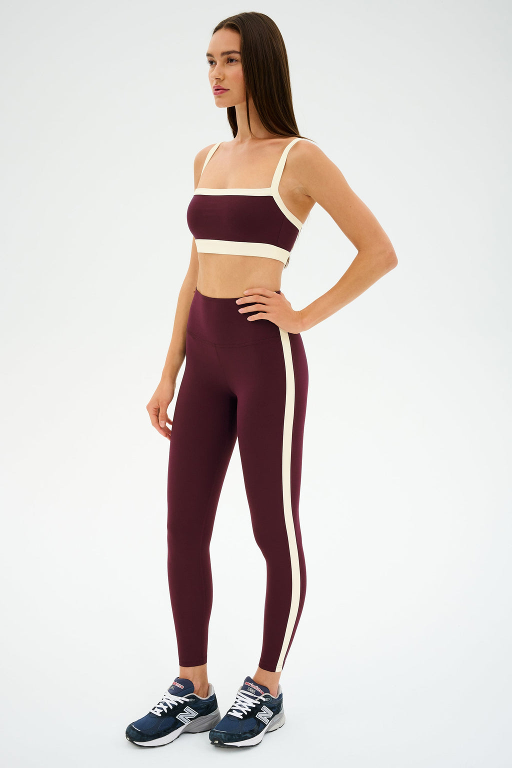 Clare High Waist Rigor 7/8 - Dark Cherry/Creme