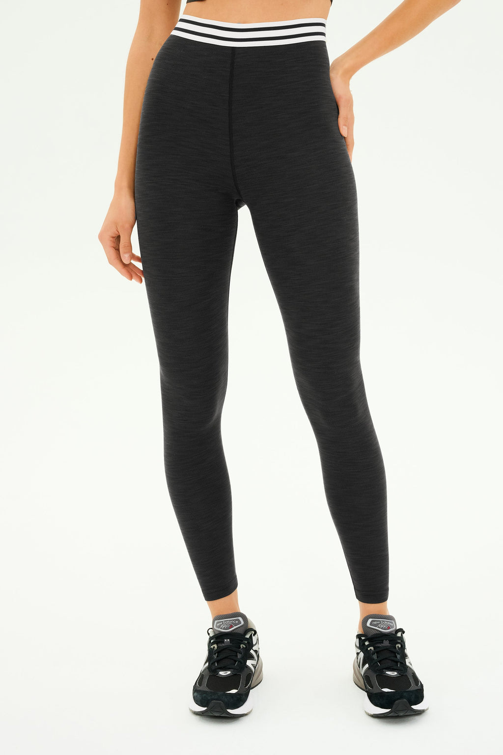 Bailey Active Rib High Waist 7/8 - Heather Graphite