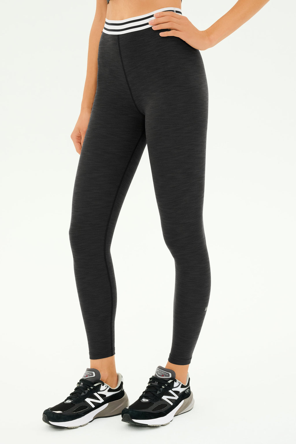 Bailey Active Rib High Waist 7/8 - Heather Graphite