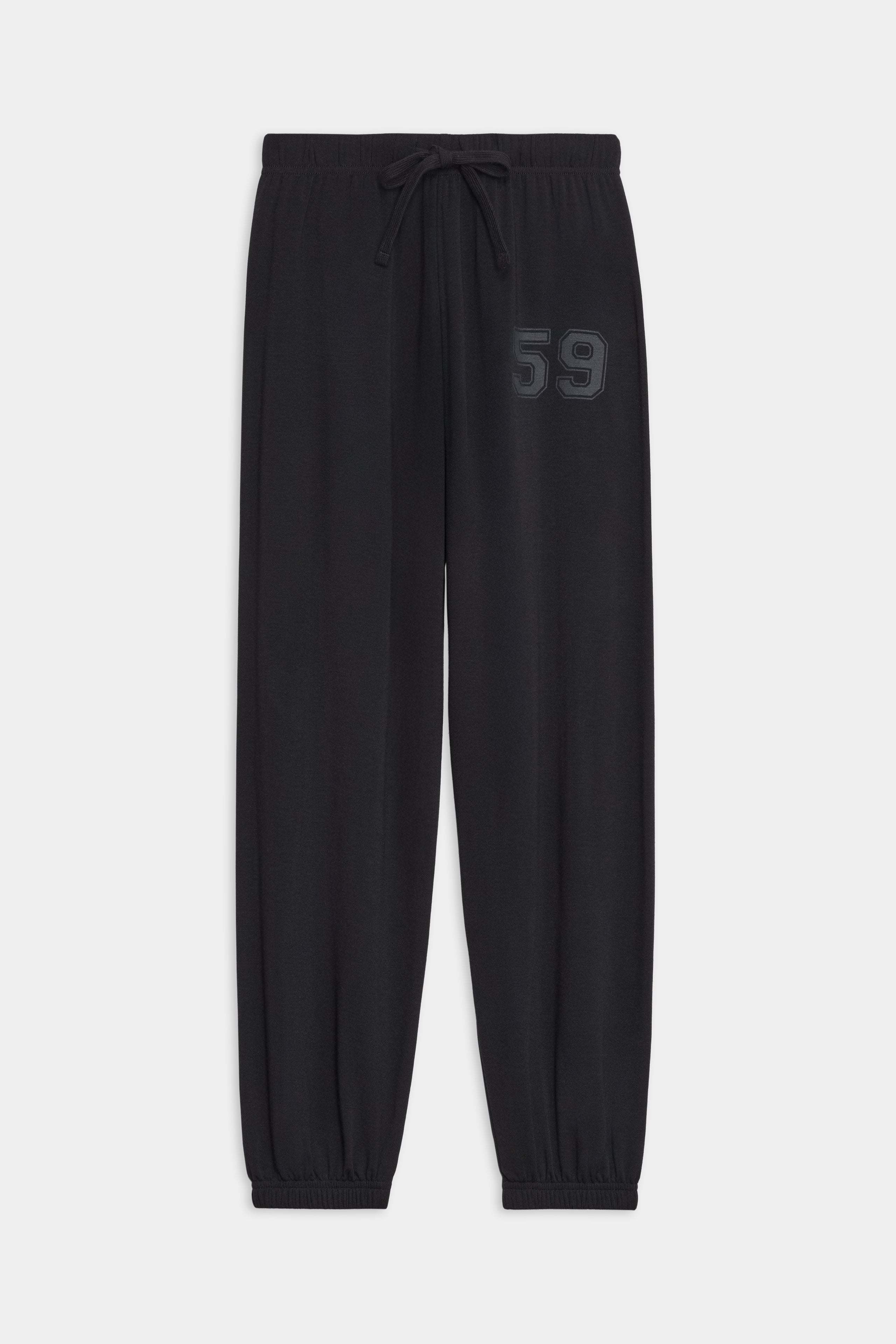 Andie Oversized Fleece Varsity 59 Sweatpant - Black/59