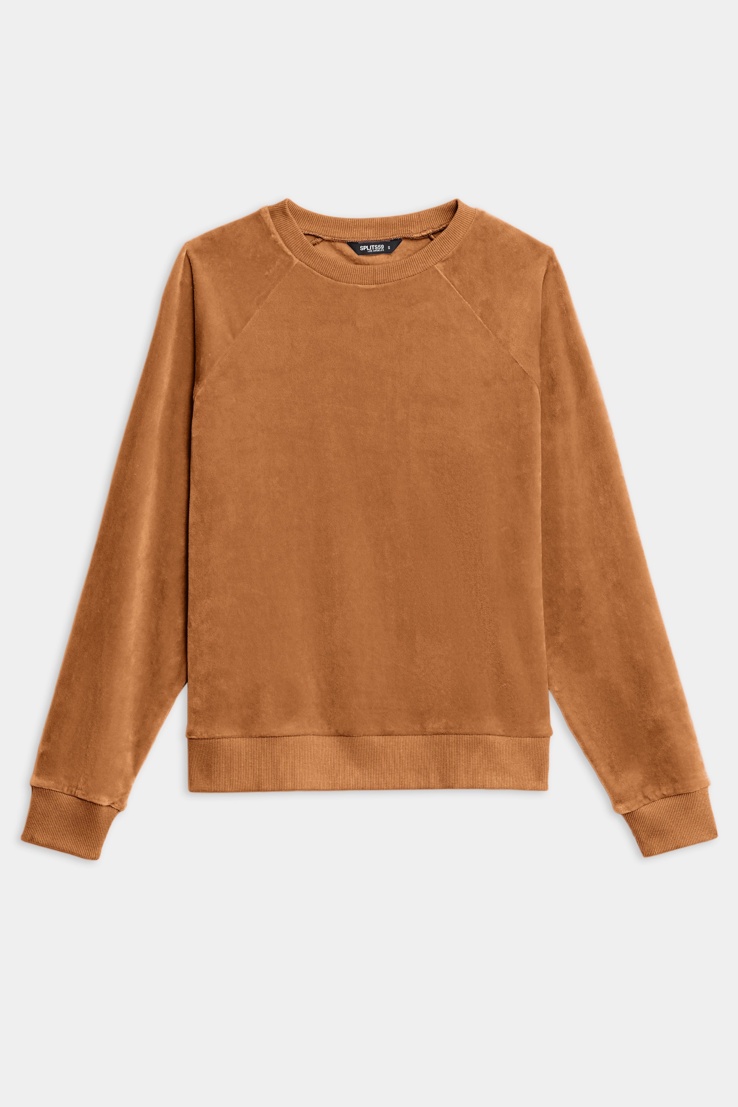 Joy Velour Crewneck - Honey