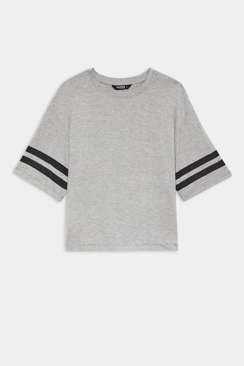 Ava Jersey Tee - Heather Grey/Black