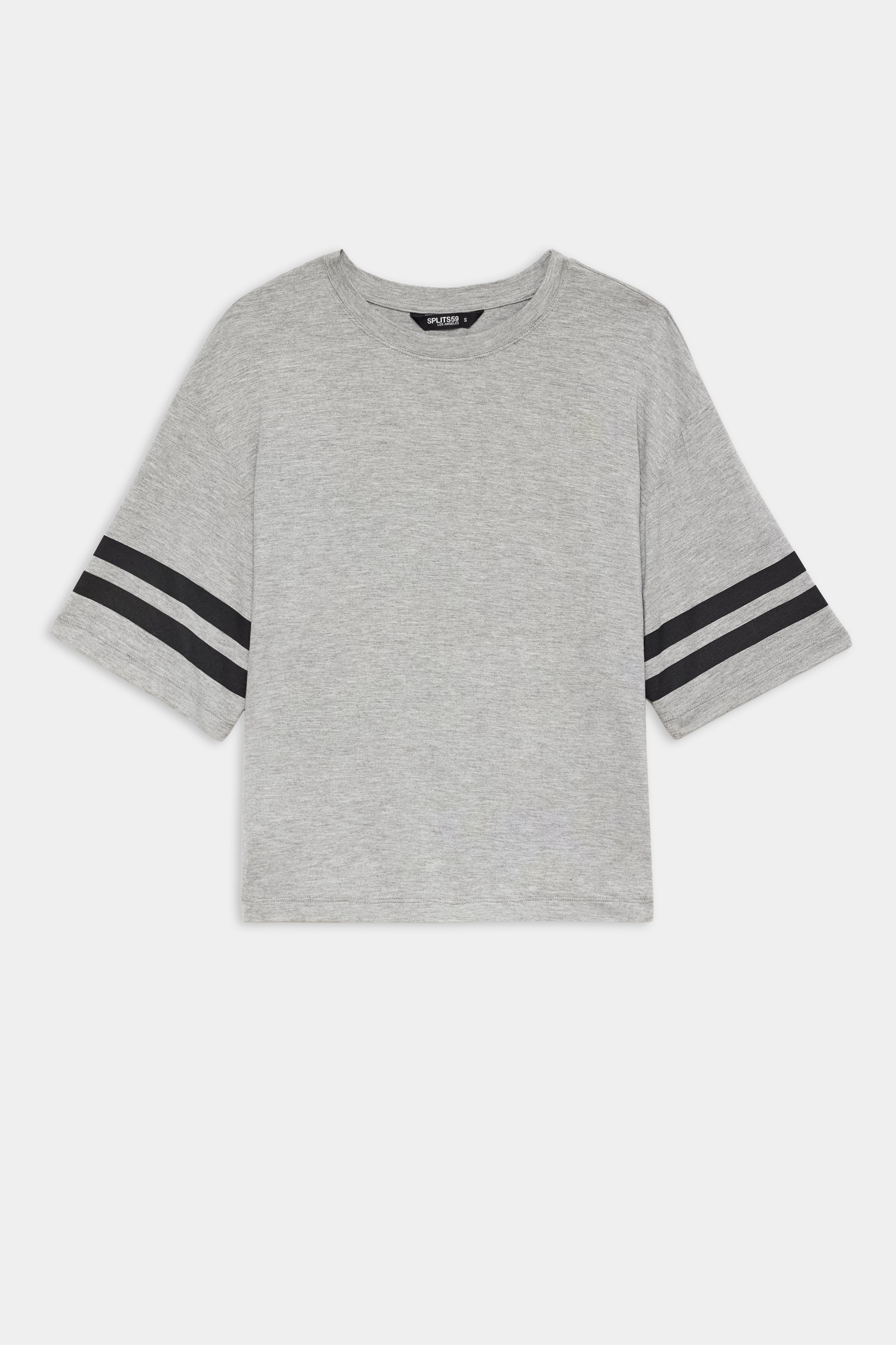 Ava Jersey Tee - Heather Grey/Black