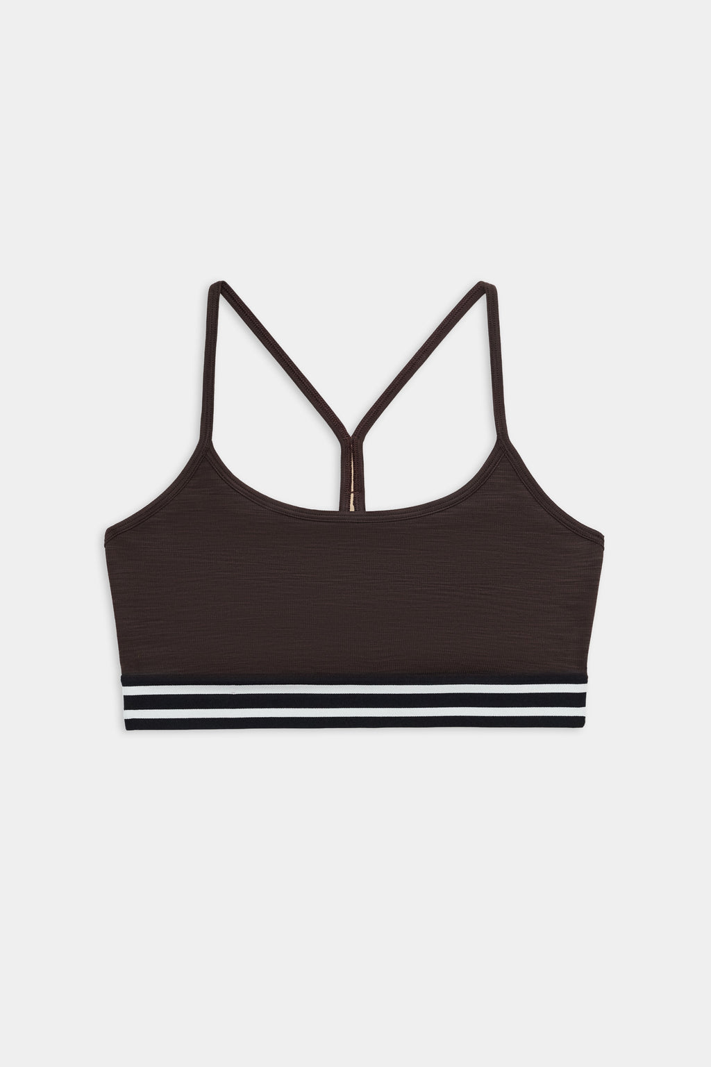 Cali Active Rib Bra - Heather Dark Chocolate