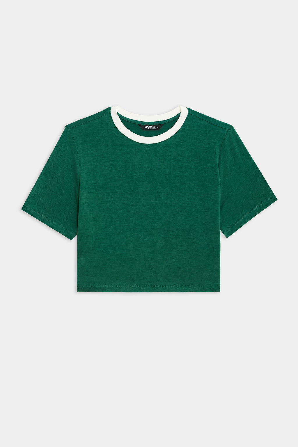 Djuna Crop Ringer - Arugula/White
