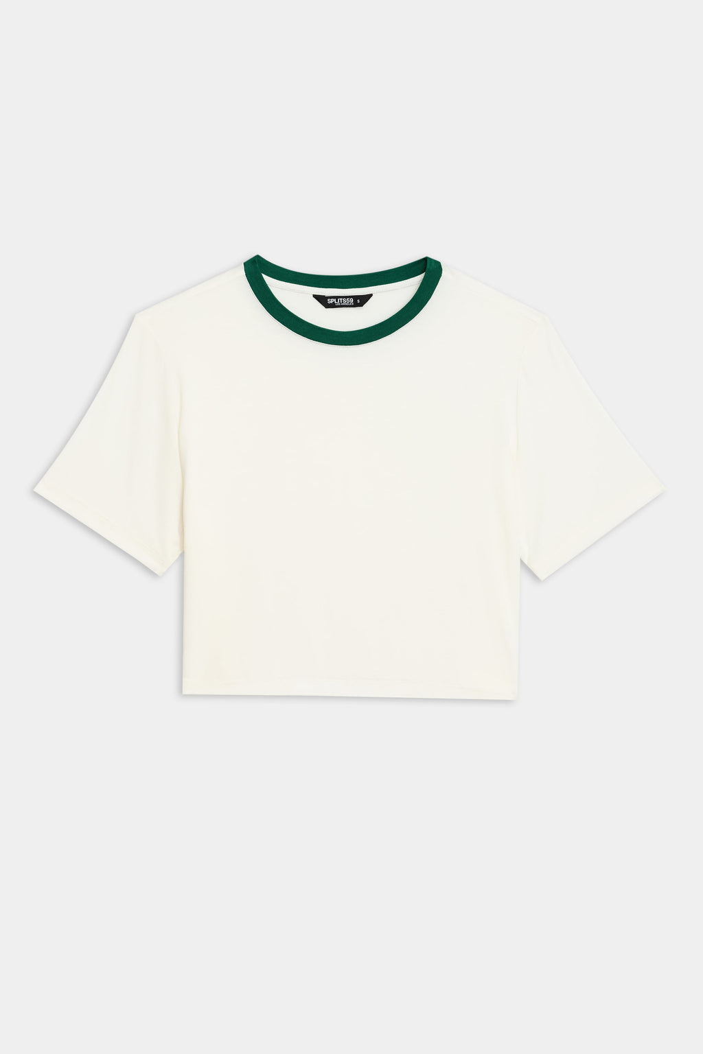 Djuna Crop Ringer - White/Arugula