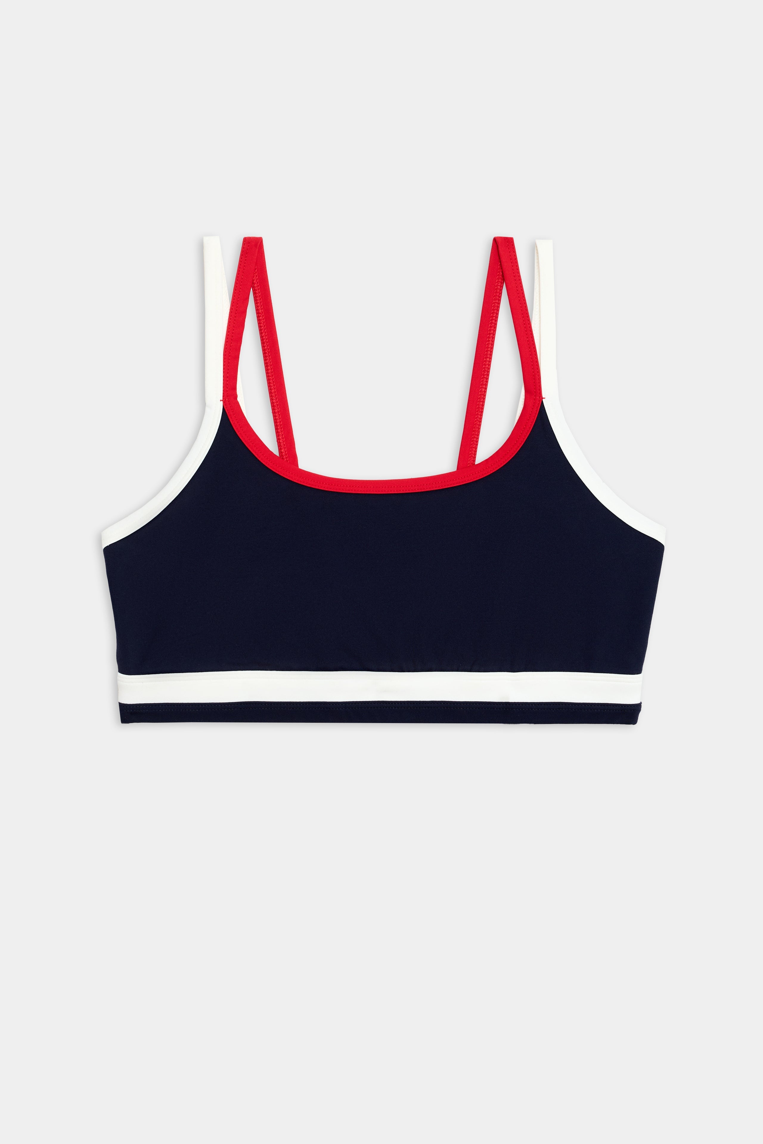 Eva Rigor Double Strap Bra - Indigo/White