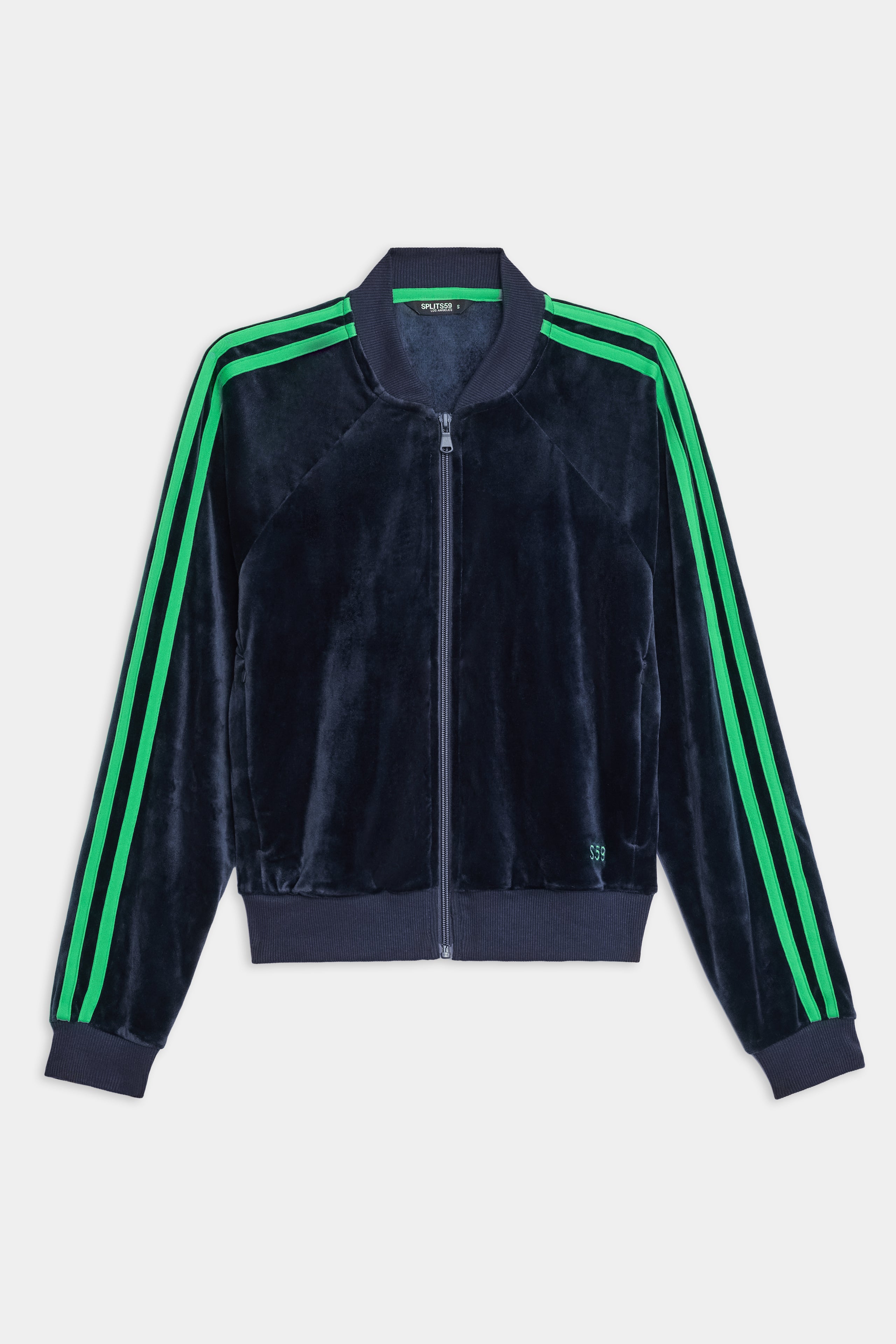 Heritage Velour Bomber - Indigo/Grass