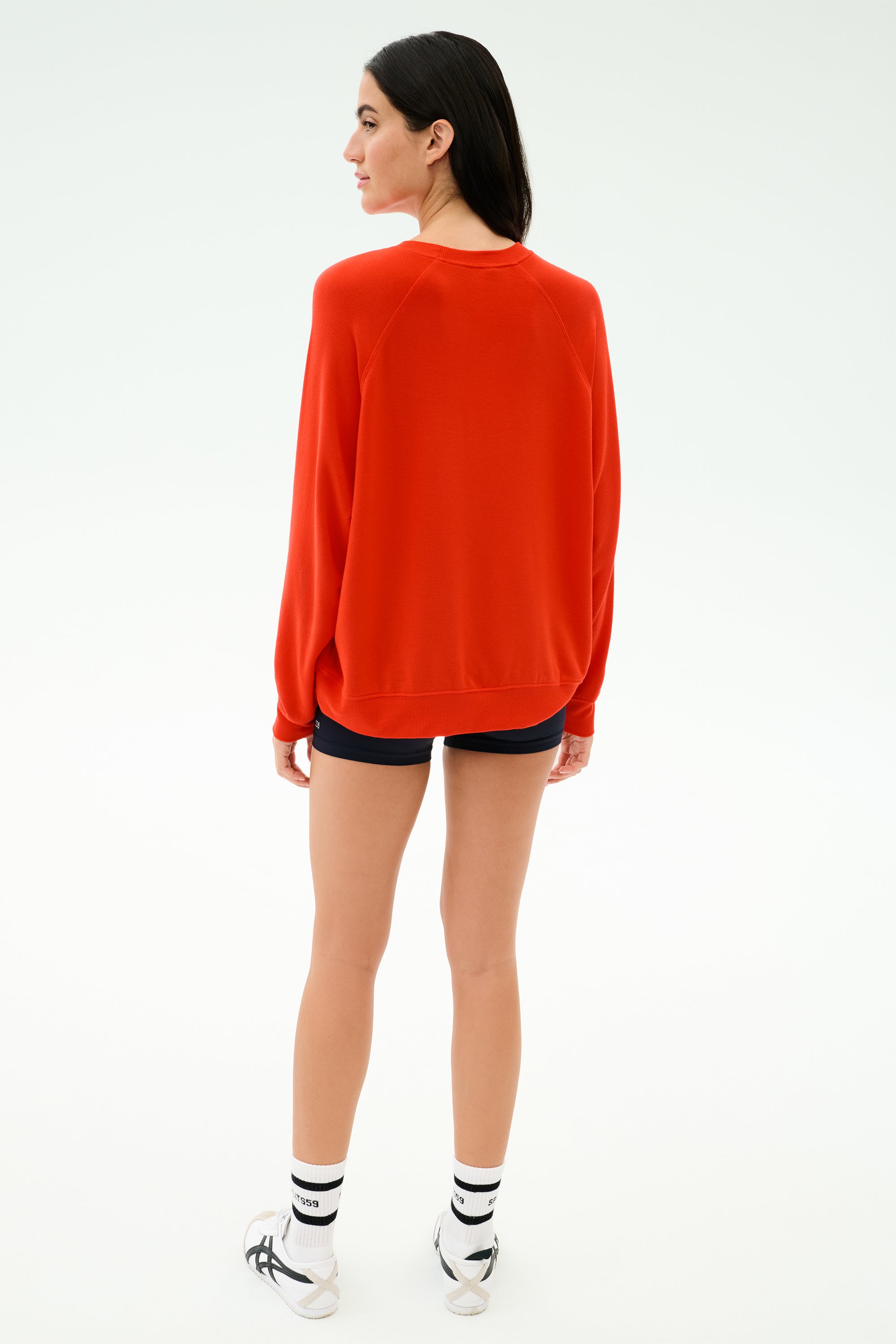 Andie Oversized Fleece Sweashirt - Lotus Red