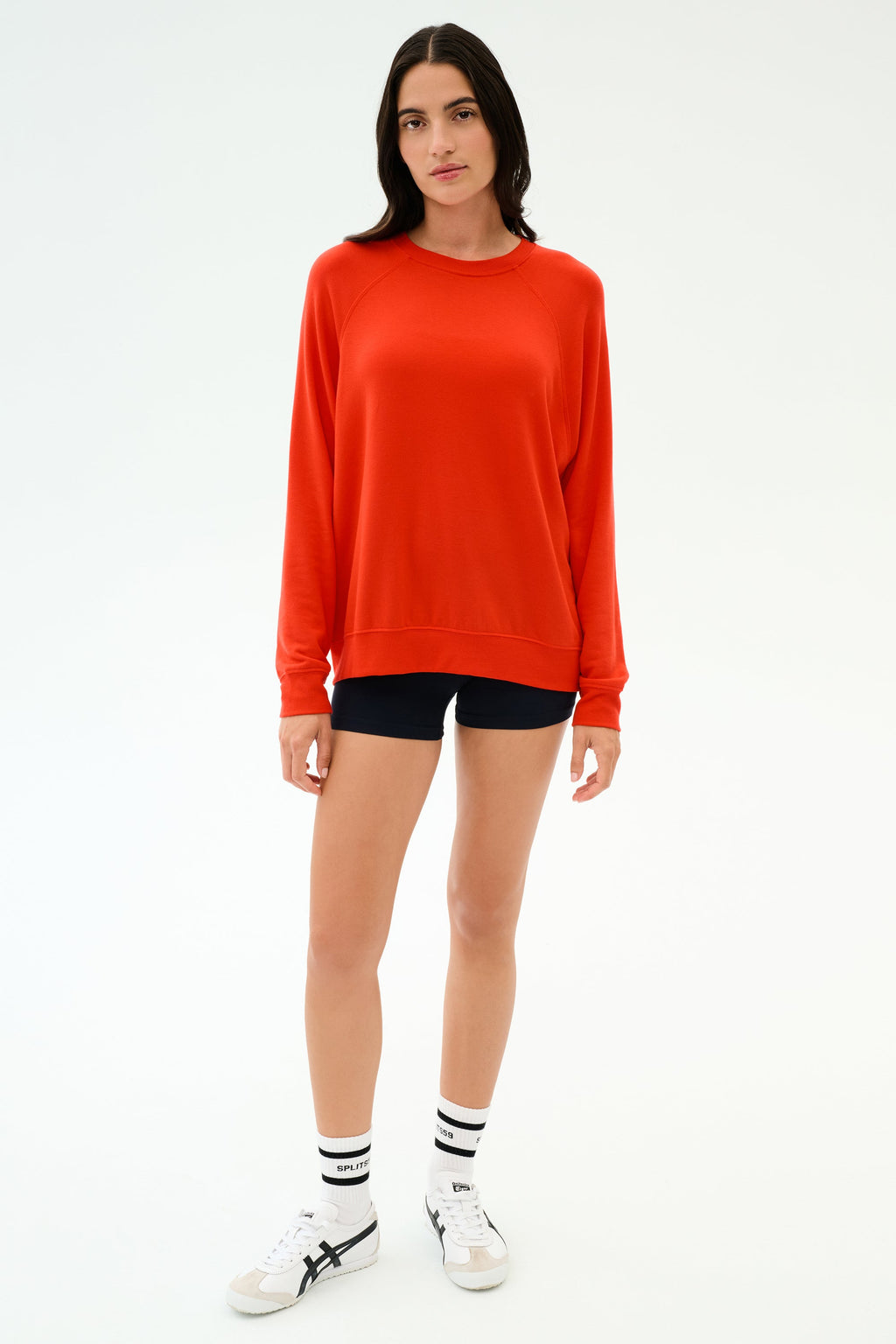 Andie Oversized Fleece Sweashirt - Lotus Red