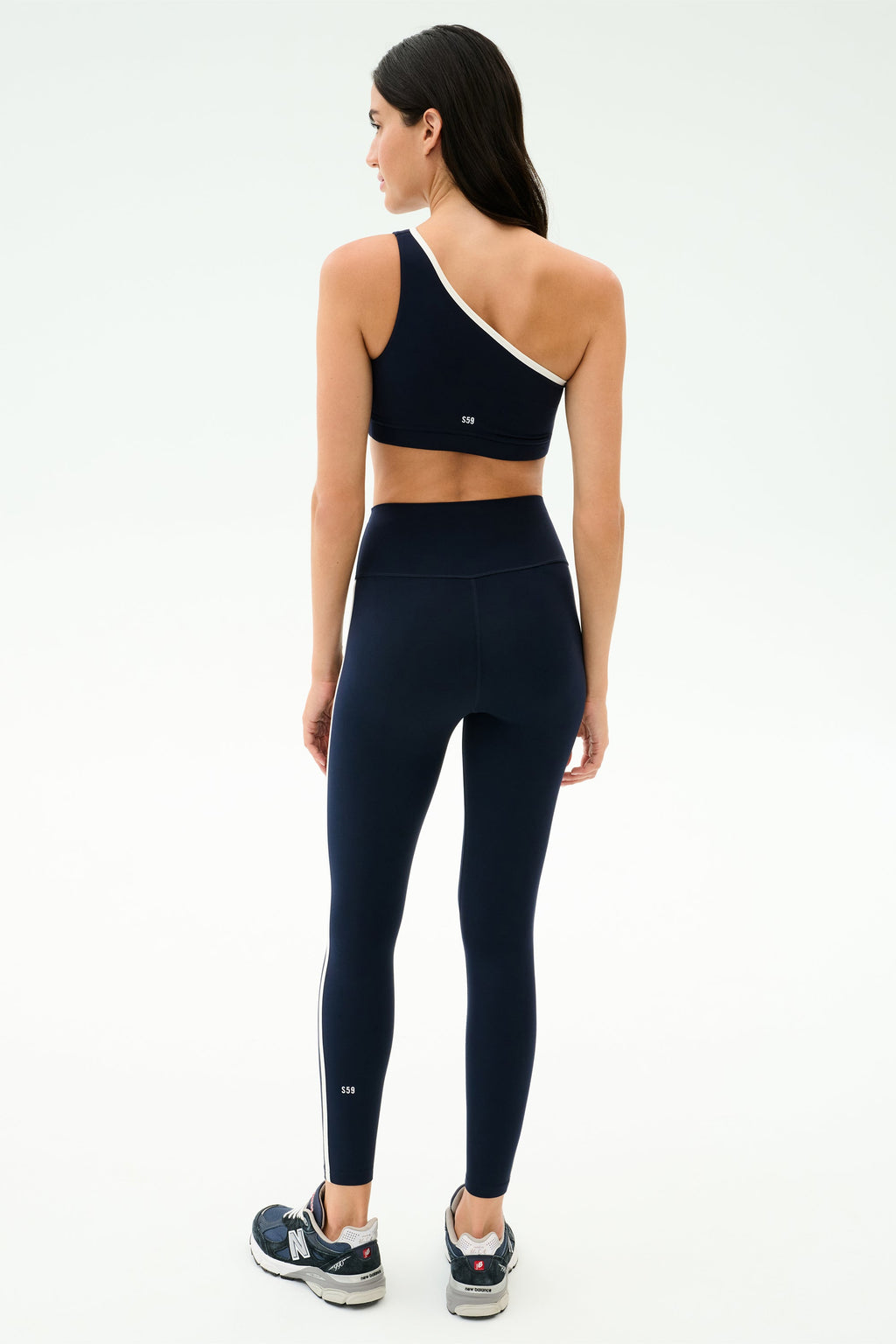 Amber Airweight High Waist 7/8 - Indigo/White