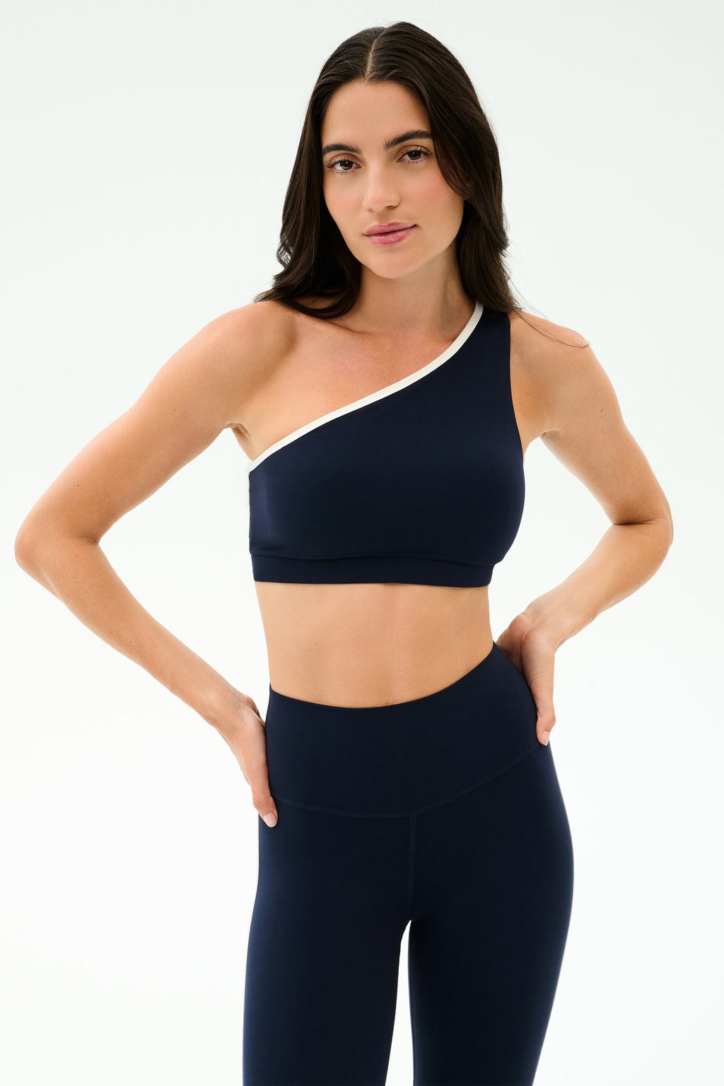 Josie Airweight One Shoulder Bra - Indigo/White