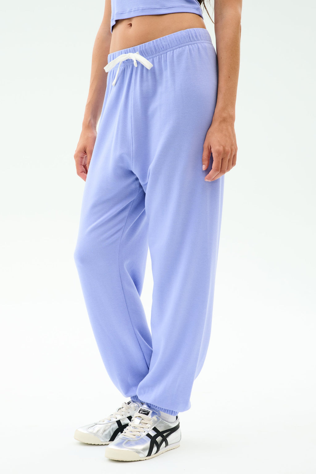 Andie Oversized Fleece Sweatpant - Purple Haze