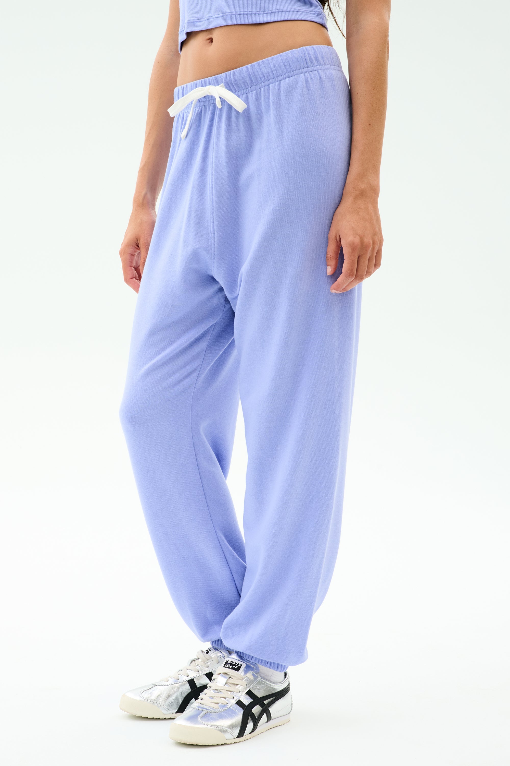 Andie Oversized Fleece Sweatpant - Purple Haze