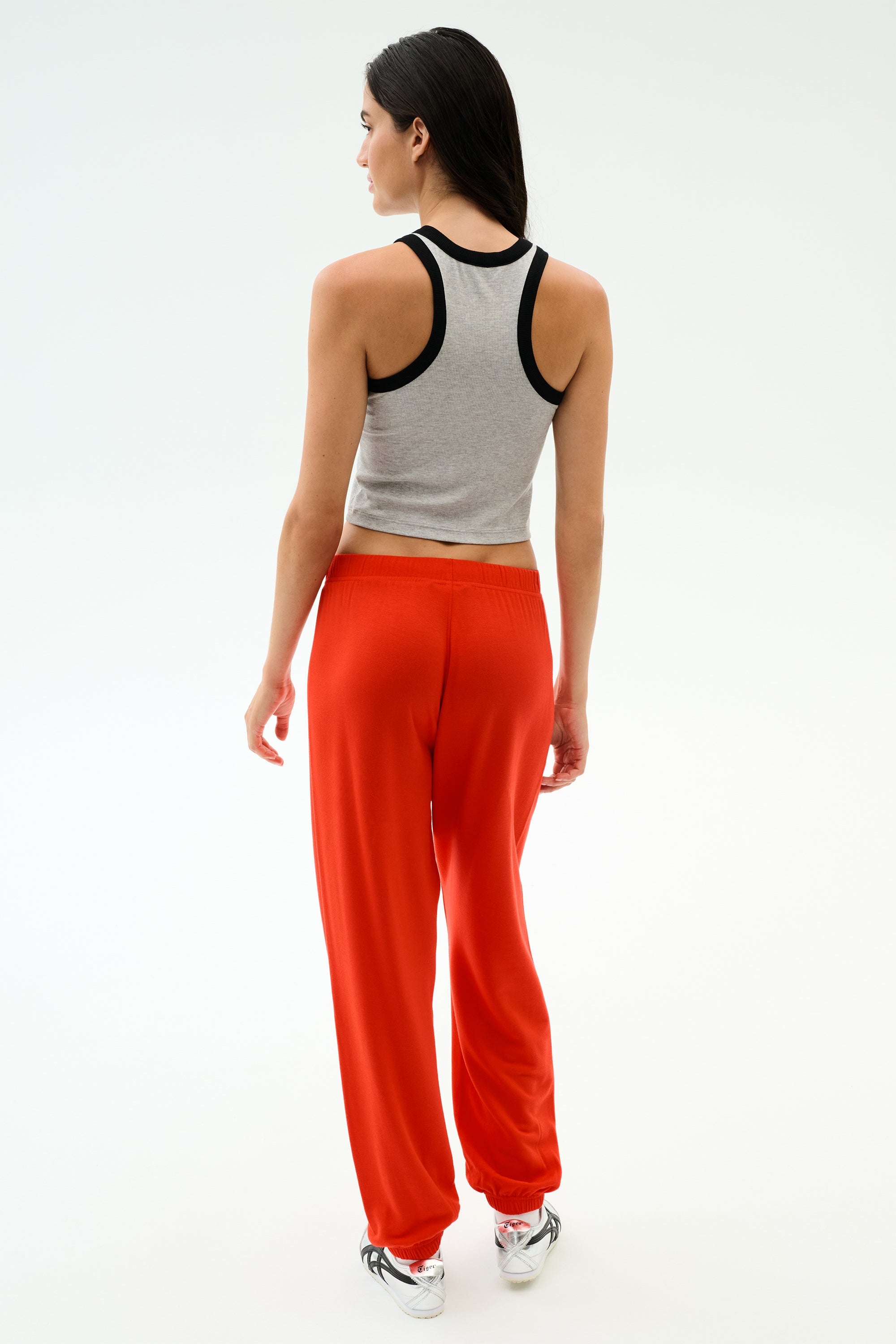 Andie Oversized Fleece Sweatpant - Lotus Red