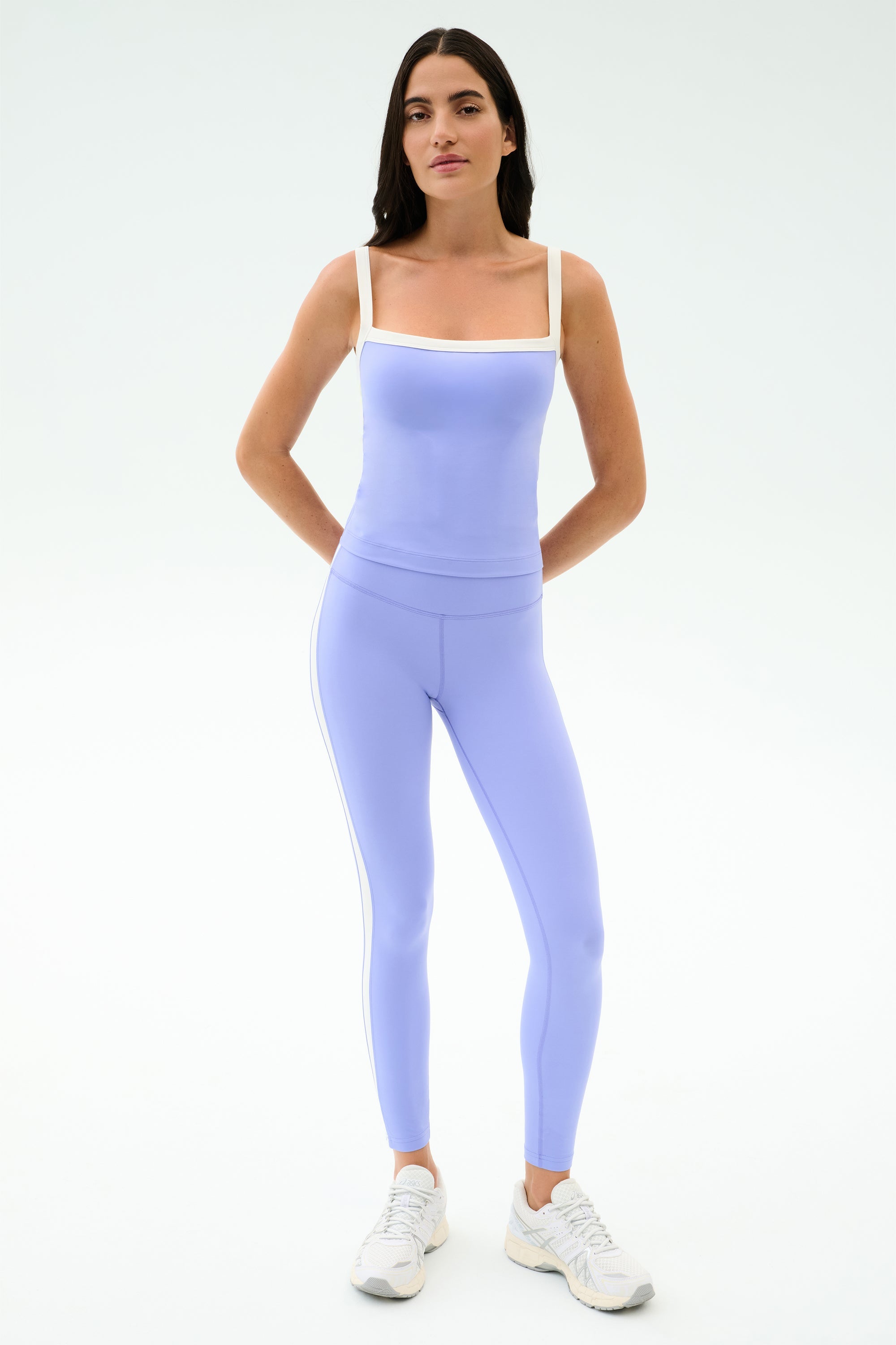 Clare High Waist Rigor 7/8 - Purple Haze/White