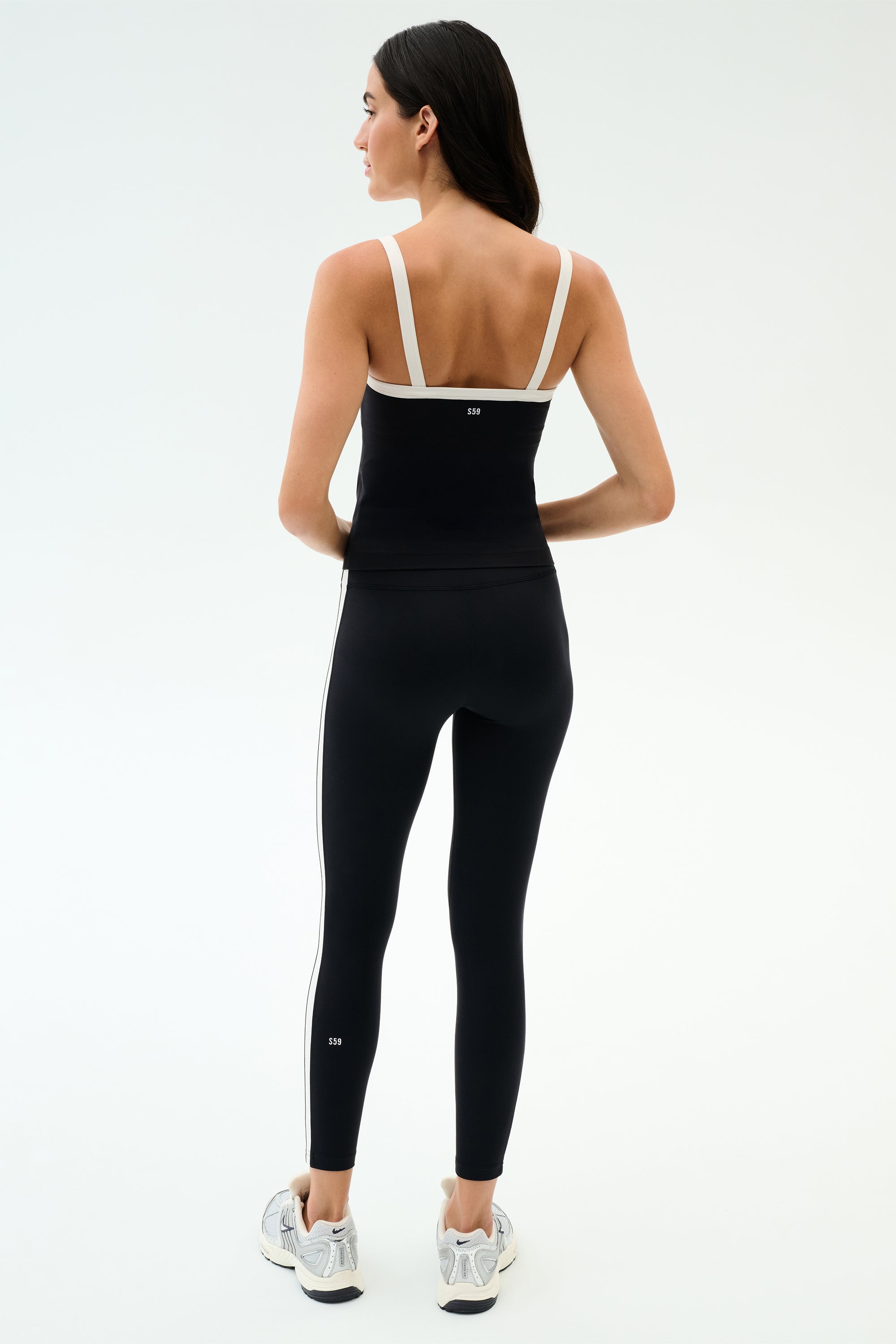 Clare High Waist Rigor 7/8 - Black/White